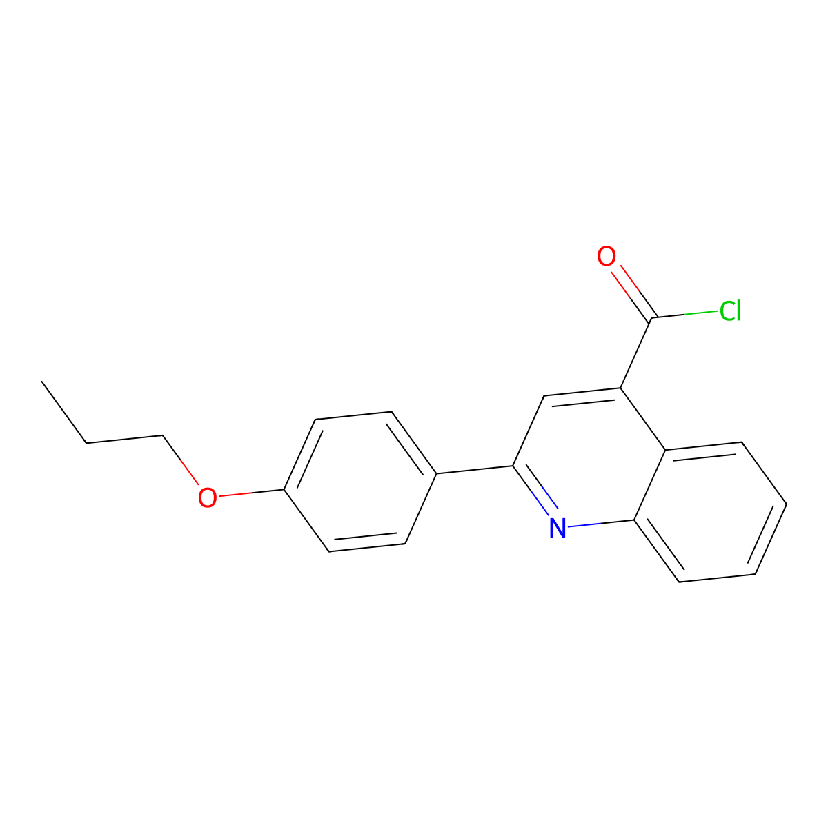 2-(4-Propoxyphenyl)quinoline-4-carbonyl chloride molecular structure, CAS 1160264-79-8
