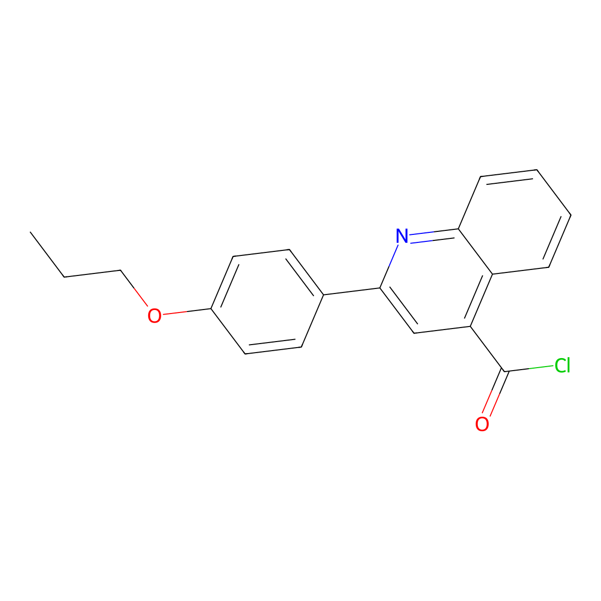2-(4-Propoxyphenyl)quinoline-4-carbonyl chloride molecular structure, CAS 1160264-79-8