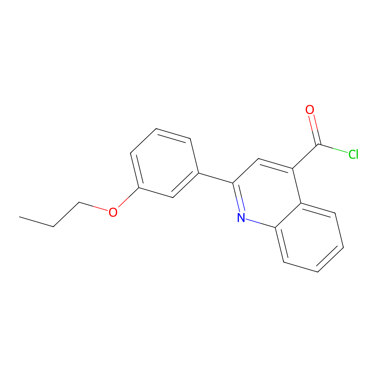 2-(3-Propoxyphenyl)quinoline-4-carbonyl chloride molecular structure, CAS 1160264-80-1