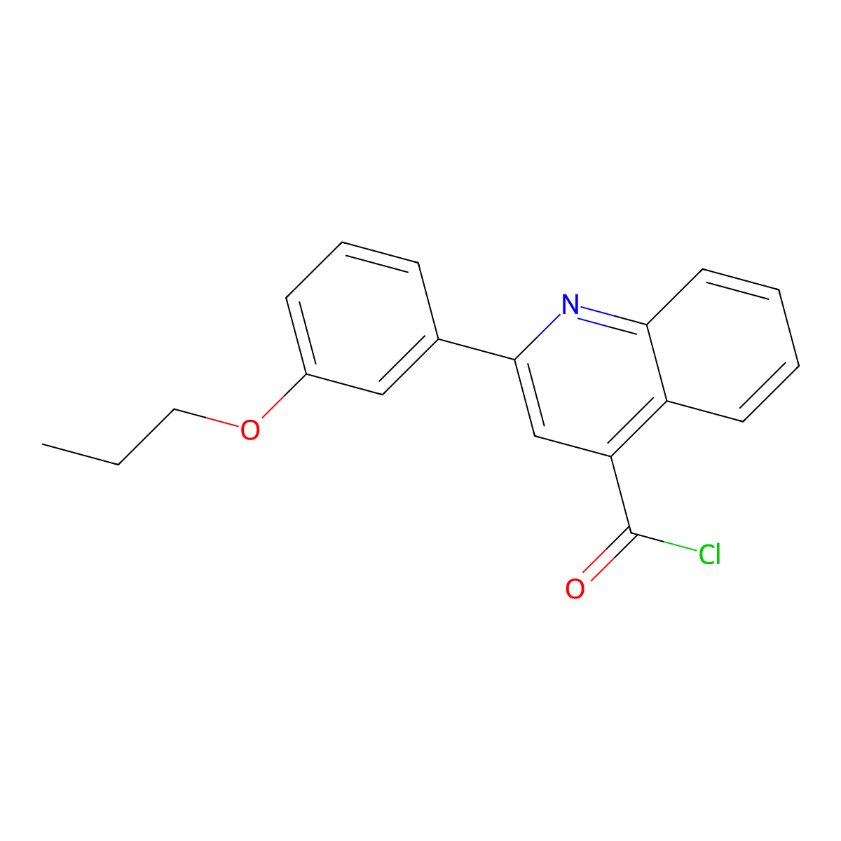 2-(3-Propoxyphenyl)quinoline-4-carbonyl chloride molecular structure, CAS 1160264-80-1