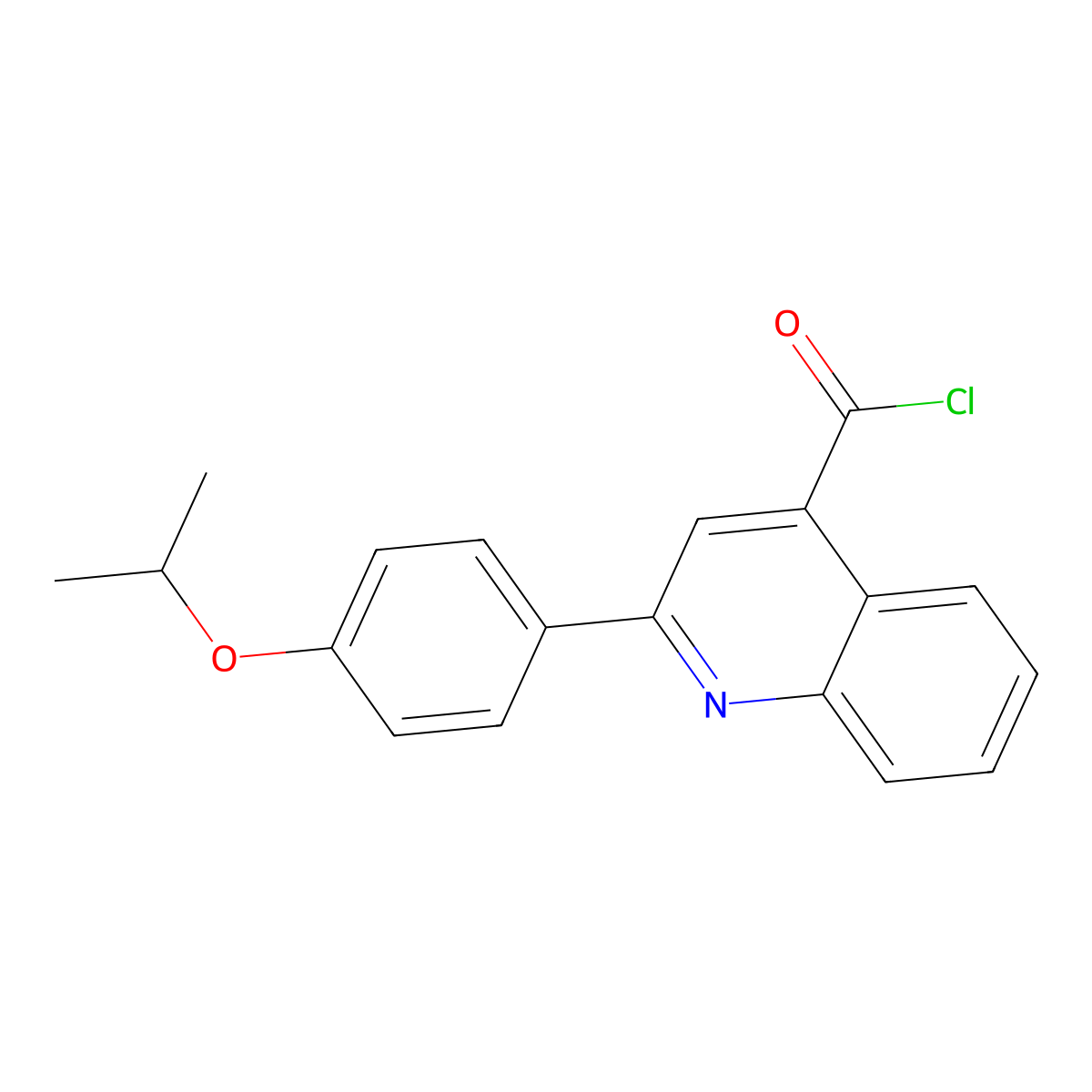 2-(4-Isopropoxyphenyl)quinoline-4-carbonyl chloride molecular structure, CAS 1160264-81-2
