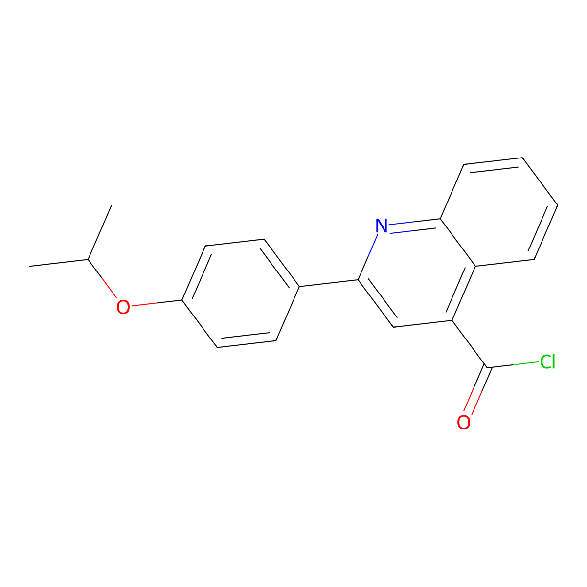 2-(4-Isopropoxyphenyl)quinoline-4-carbonyl chloride molecular structure, CAS 1160264-81-2