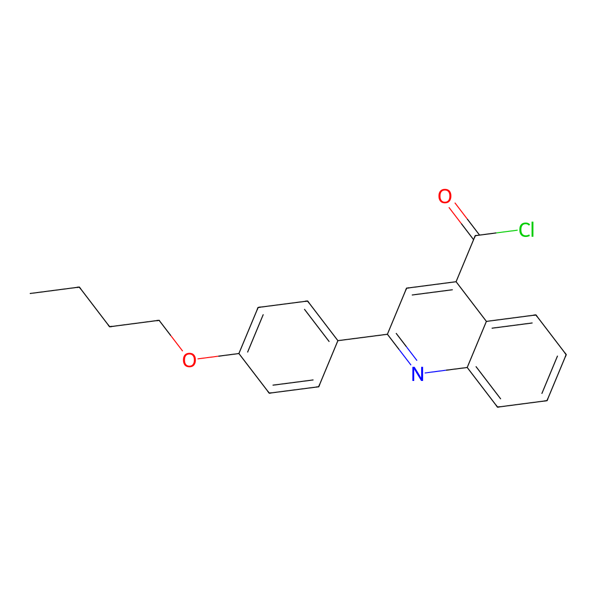 2-(4-Butoxyphenyl)quinoline-4-carbonyl chloride molecular structure, CAS 1160264-83-4