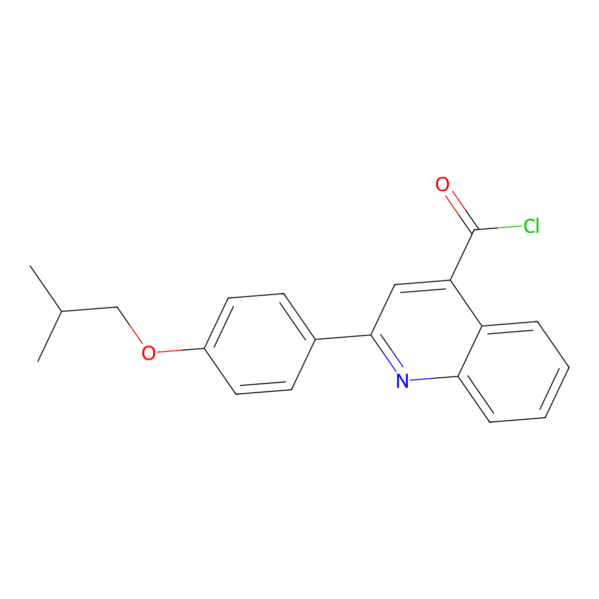 2-(4-Isobutoxyphenyl)quinoline-4-carbonyl chloride molecular structure, CAS 1160264-84-5