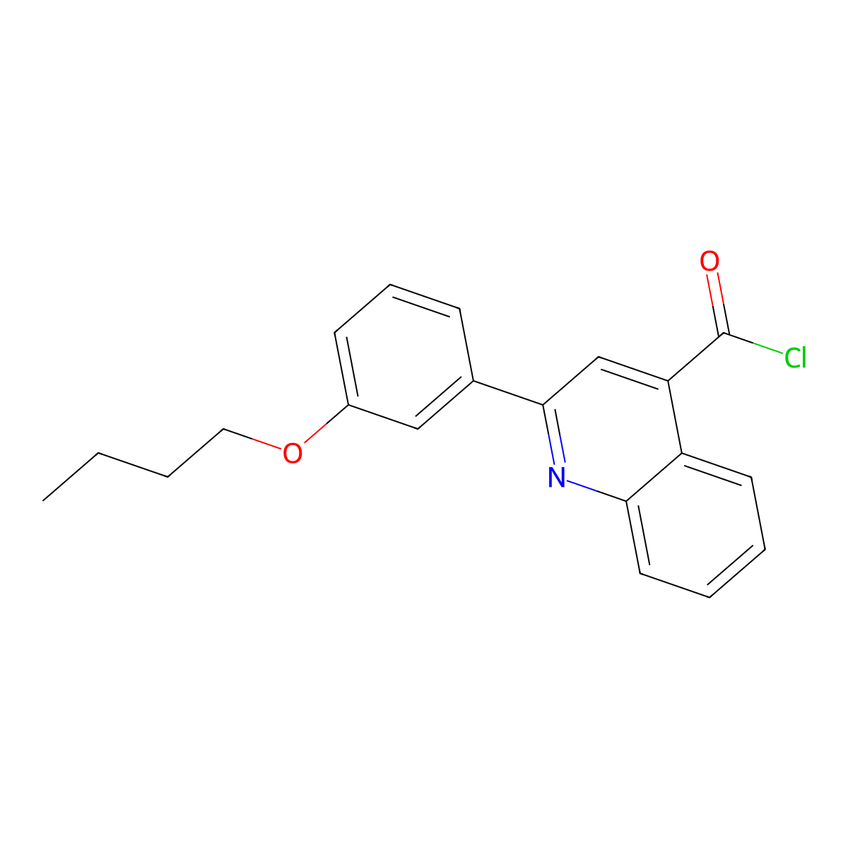 2-(3-Butoxyphenyl)quinoline-4-carbonyl chloride molecular structure, CAS 1160264-85-6