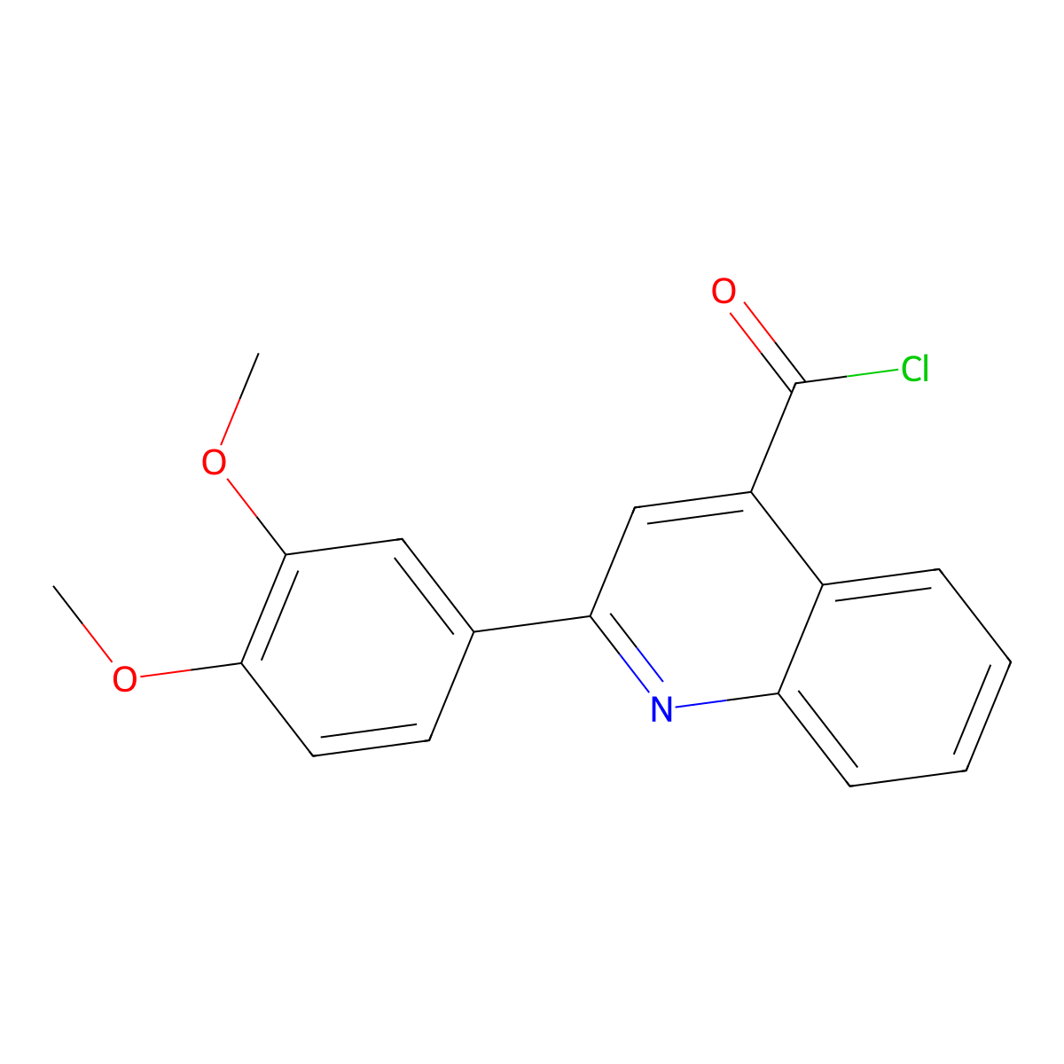 2-(3,4-Dimethoxyphenyl)quinoline-4-carbonyl chloride molecular structure, CAS 1160264-86-7