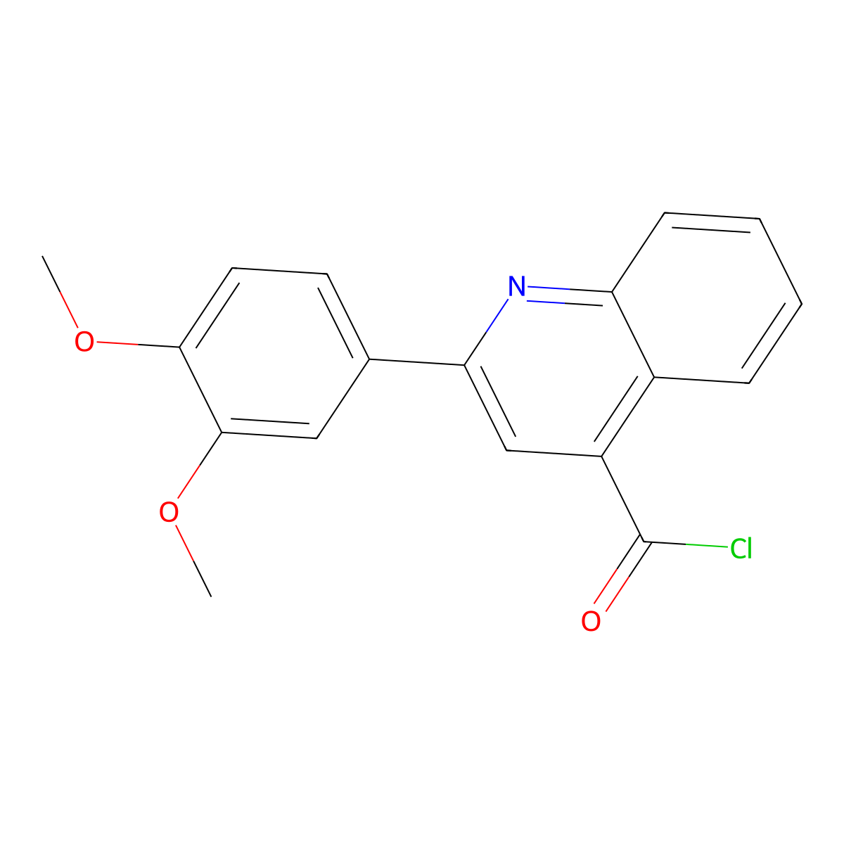 2-(3,4-Dimethoxyphenyl)quinoline-4-carbonyl chloride molecular structure, CAS 1160264-86-7