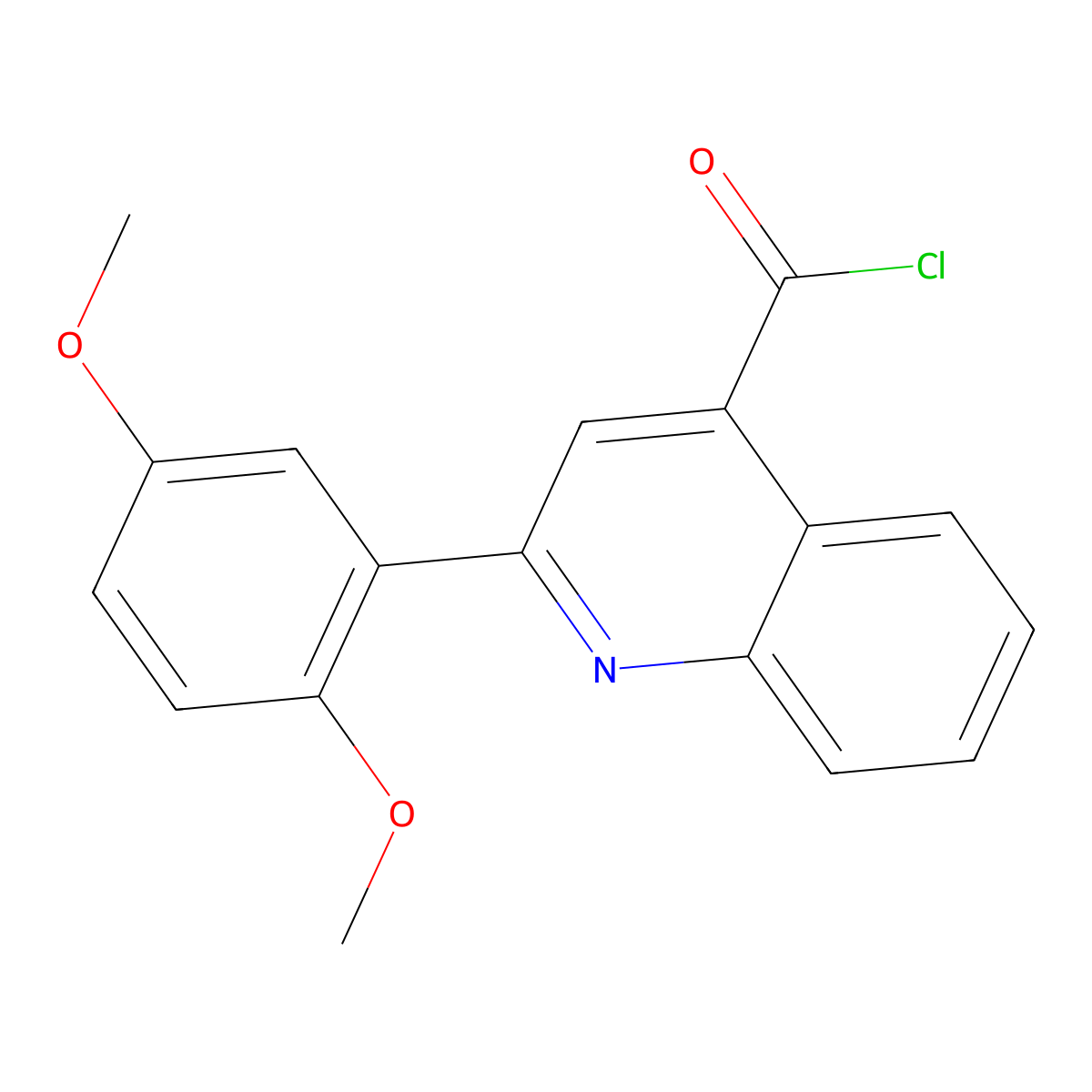 2-(2,5-Dimethoxyphenyl)quinoline-4-carbonyl chloride molecular structure, CAS 1160264-87-8