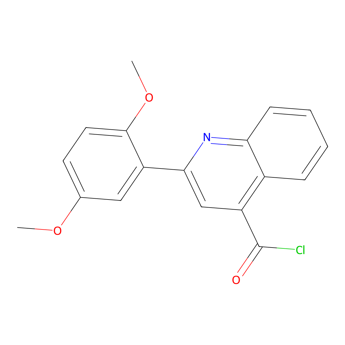 2-(2,5-Dimethoxyphenyl)quinoline-4-carbonyl chloride molecular structure, CAS 1160264-87-8