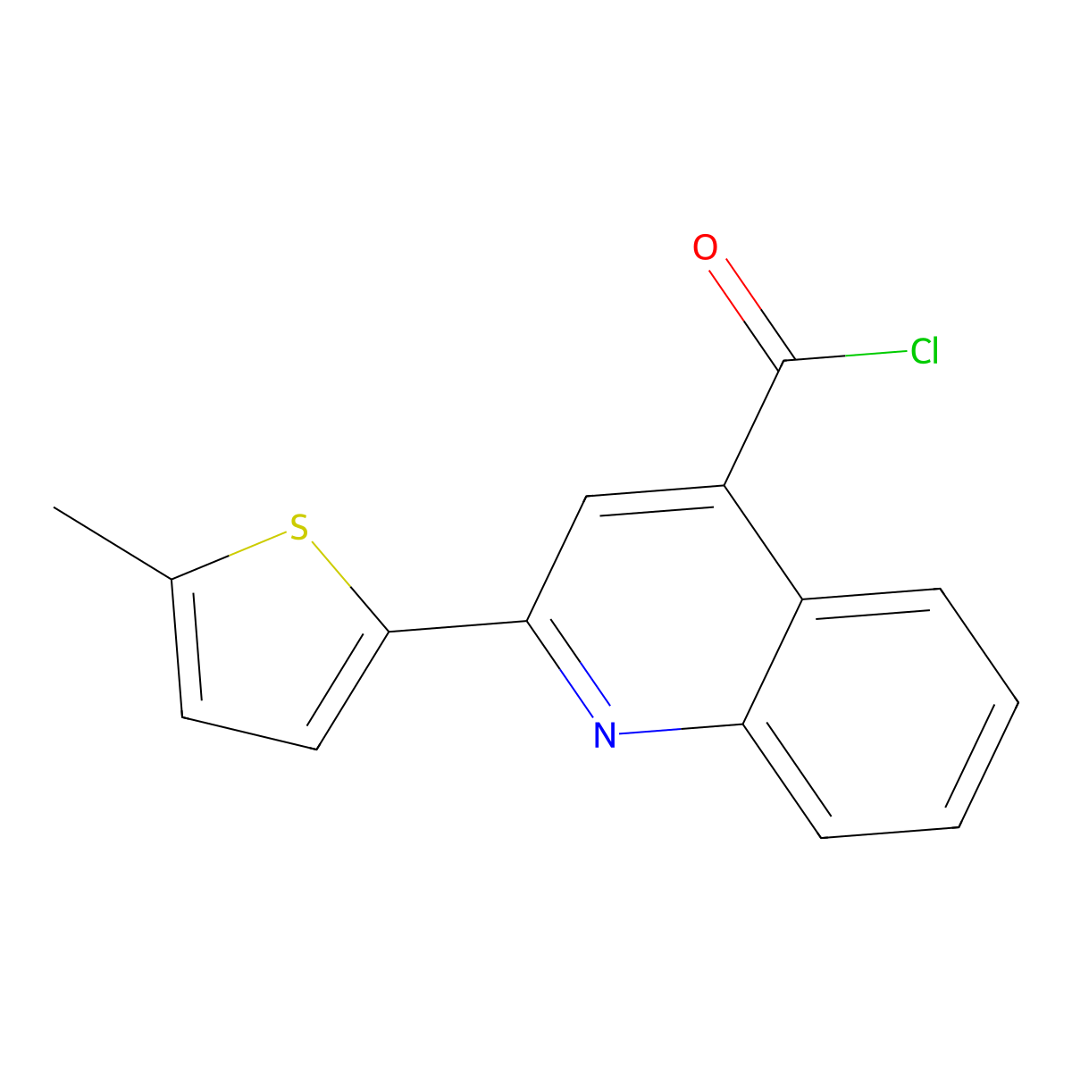 2-(5-Methyl-2-thienyl)quinoline-4-carbonyl chloride molecular structure, CAS 1160264-88-9
