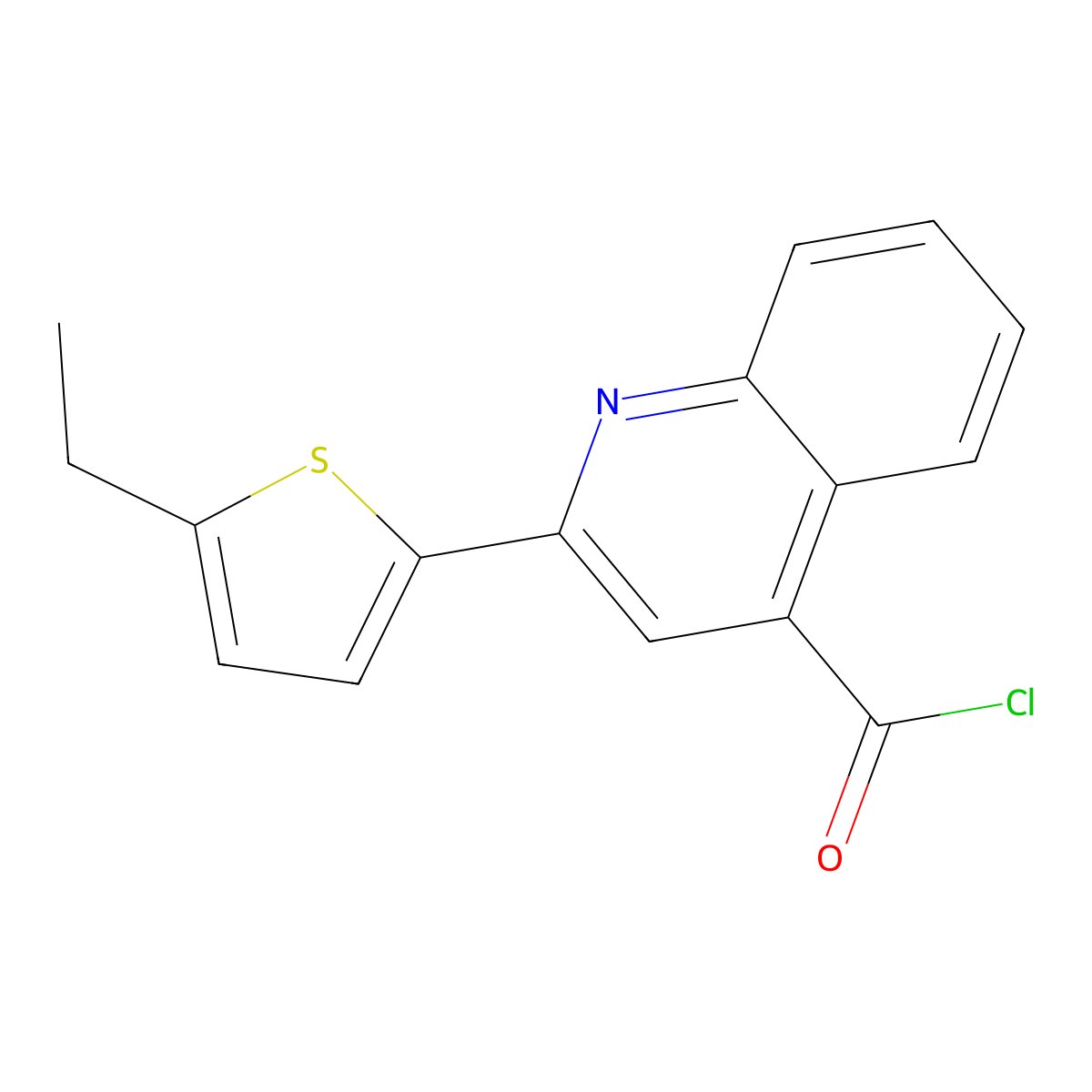 2-(5-Ethyl-2-thienyl)quinoline-4-carbonyl chloride molecular structure, CAS 1160264-89-0
