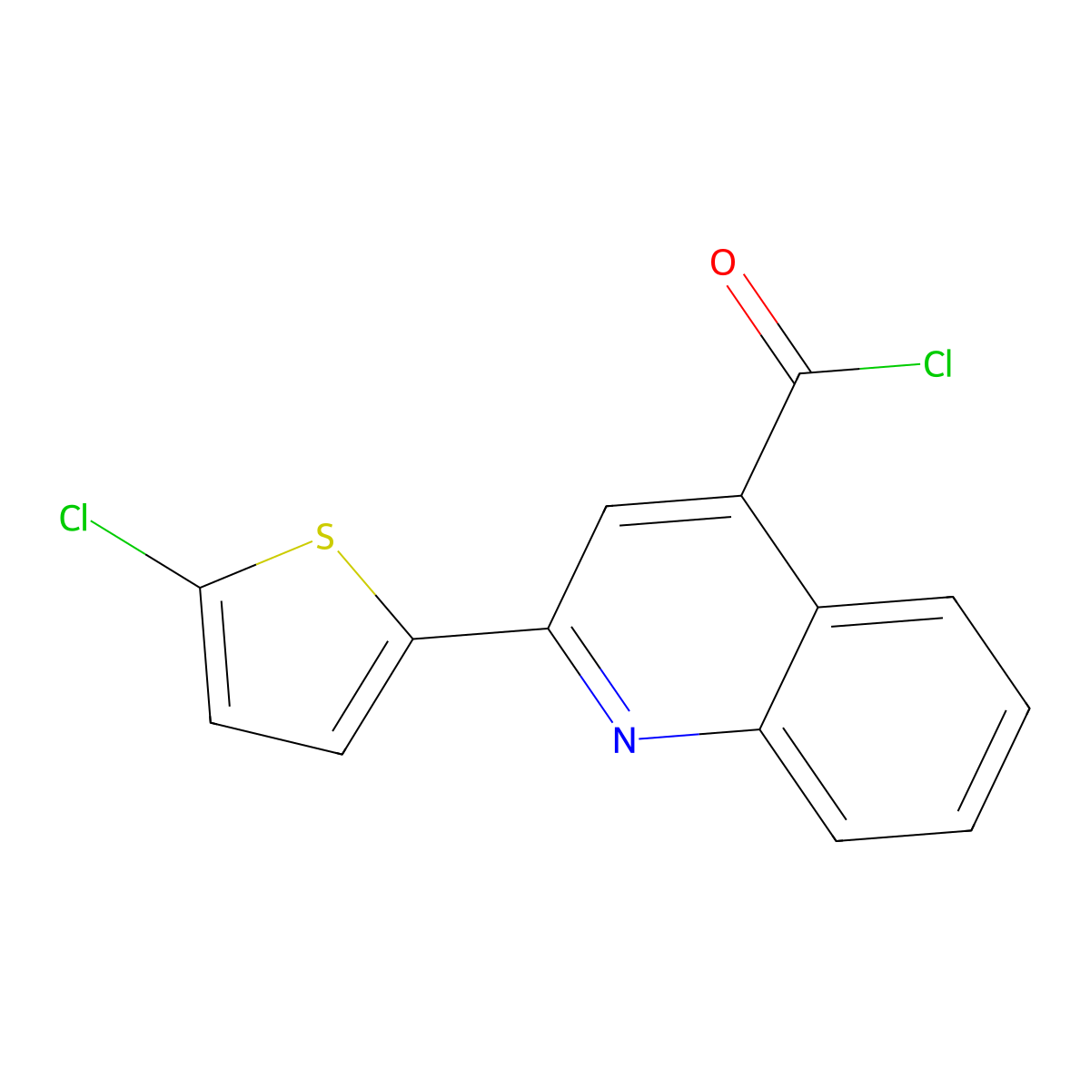 2-(5-Chloro-2-thienyl)quinoline-4-carbonyl chloride molecular structure, CAS 1160264-90-3
