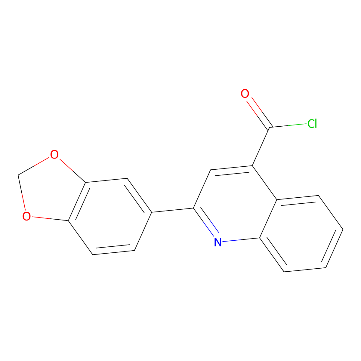 2-(1,3-Benzodioxol-5-YL)quinoline-4-carbonyl chloride molecular structure, CAS 1160264-91-4