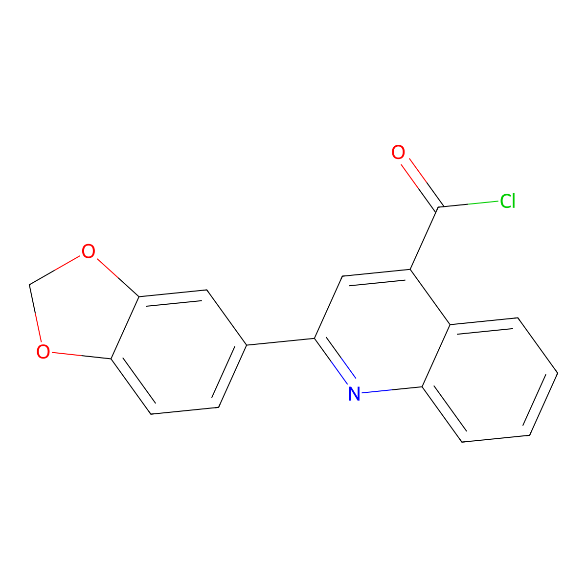 2-(1,3-Benzodioxol-5-YL)quinoline-4-carbonyl chloride molecular structure, CAS 1160264-91-4