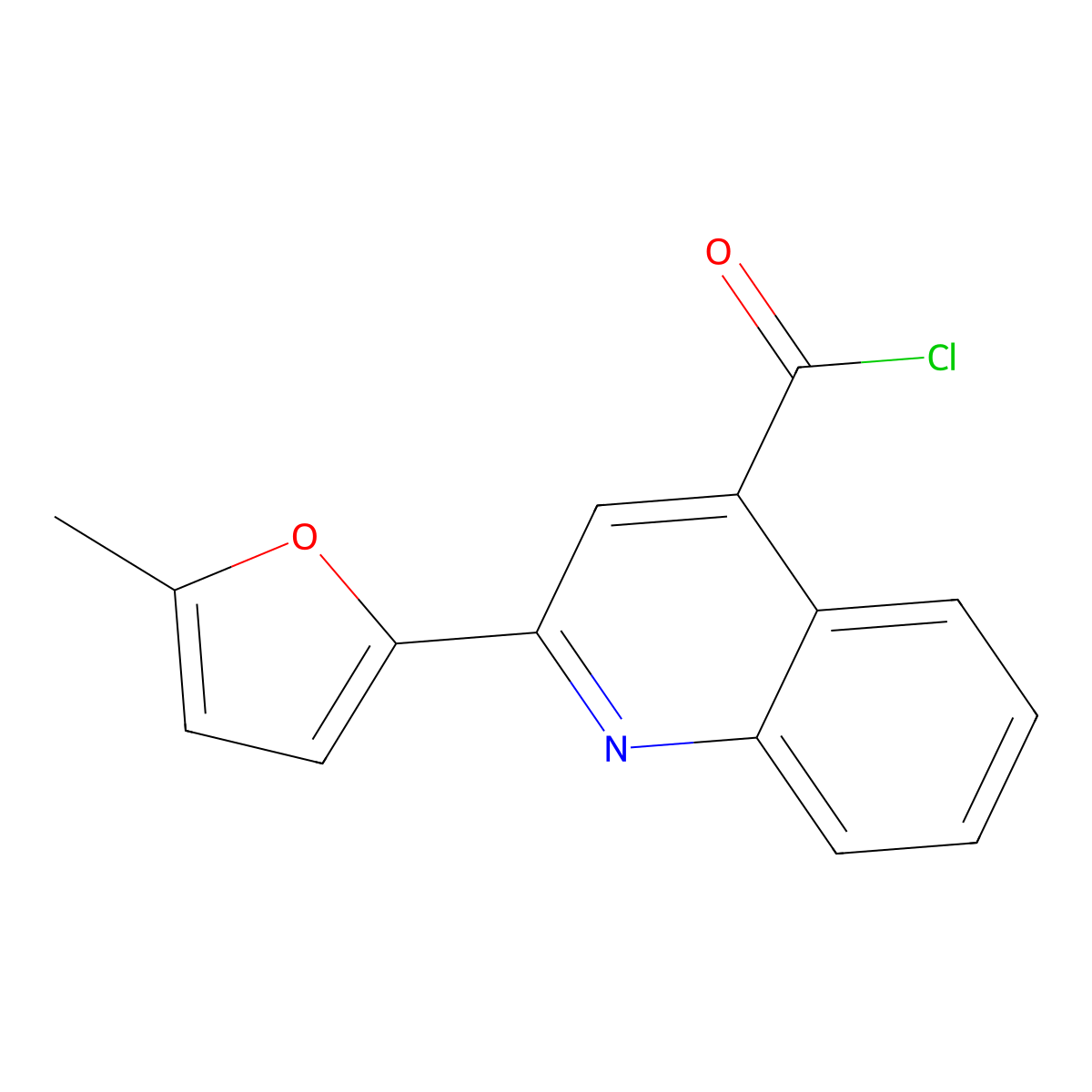 2-(5-Methyl-2-furyl)quinoline-4-carbonyl chloride molecular structure, CAS 1160264-92-5