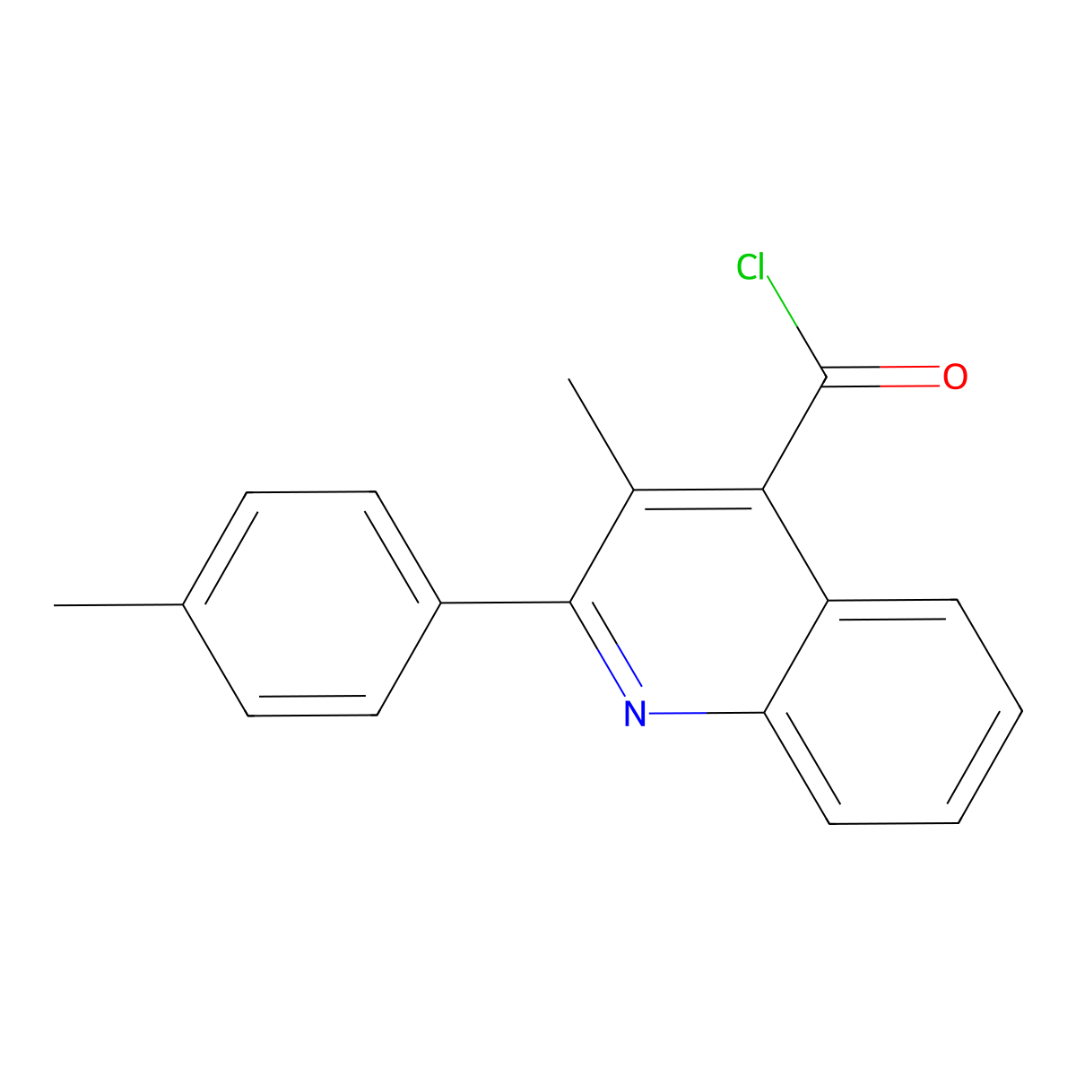 3-Methyl-2-(4-methylphenyl)quinoline-4-carbonyl chloride molecular structure, CAS 1160264-93-6