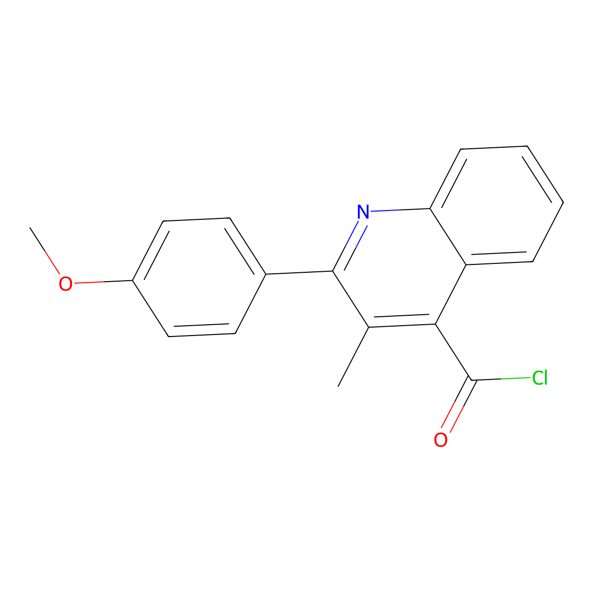 2-(4-Methoxyphenyl)-3-methylquinoline-4-carbonyl chloride molecular structure, CAS 1160264-94-7