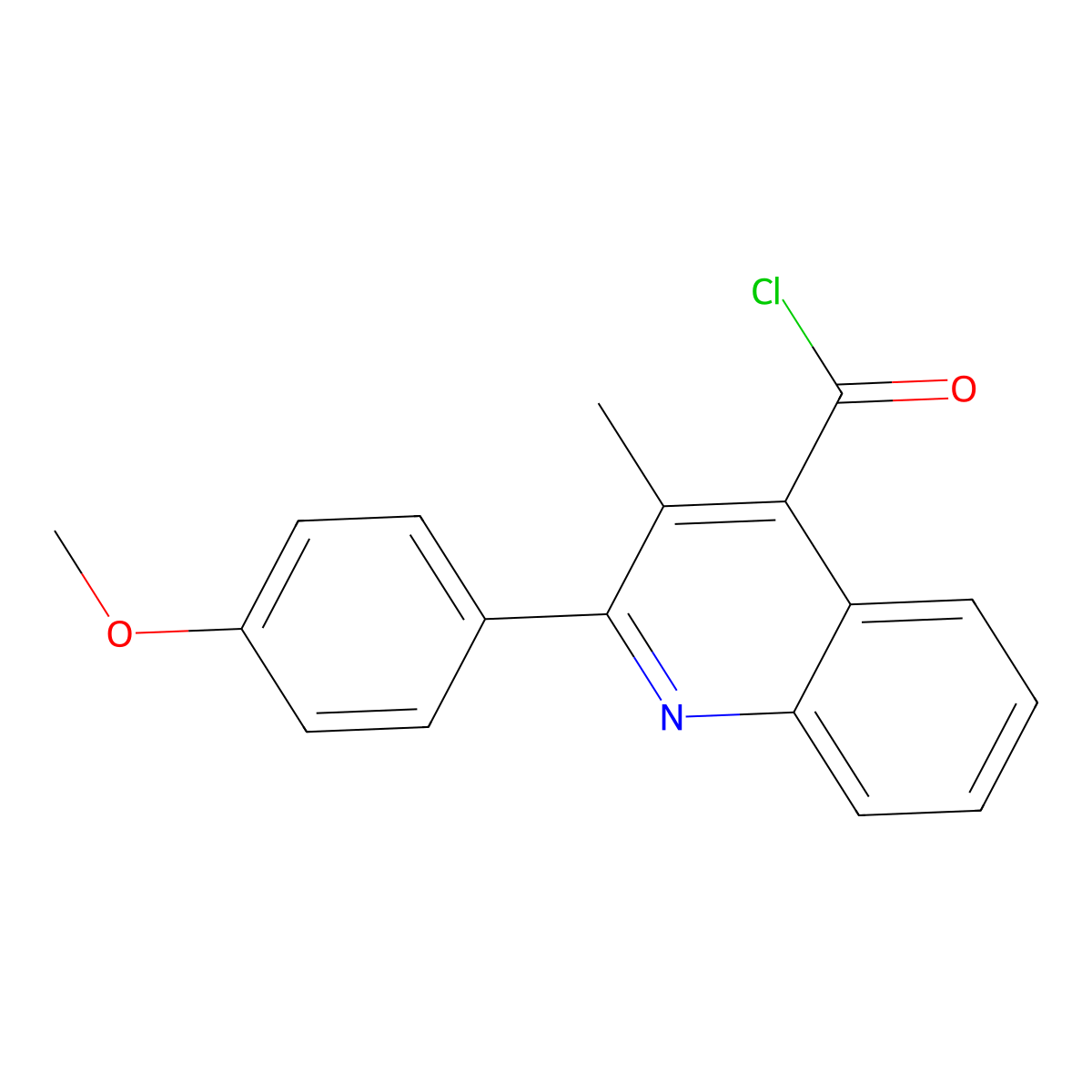 2-(4-Methoxyphenyl)-3-methylquinoline-4-carbonyl chloride molecular structure, CAS 1160264-94-7