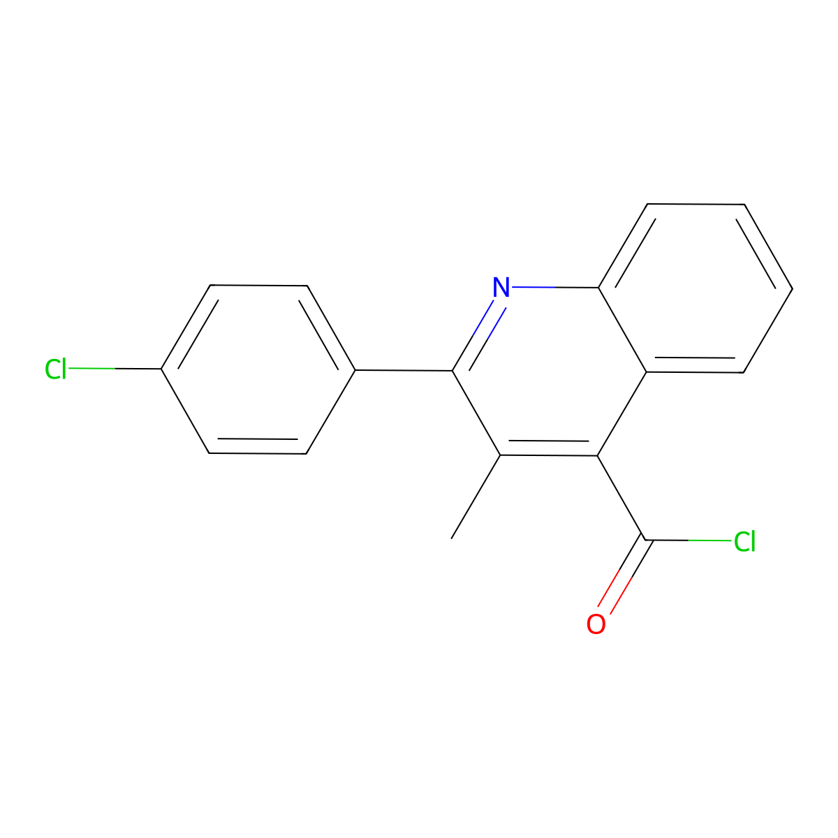 2-(4-Chlorophenyl)-3-methylquinoline-4-carbonyl chloride molecular structure, CAS 1160264-95-8