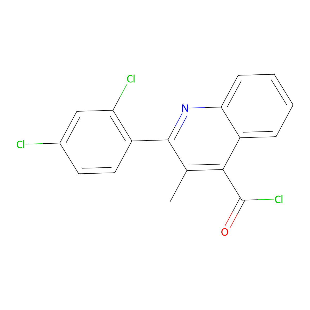 2-(2,4-Dichlorophenyl)-3-methylquinoline-4-carbonyl chloride molecular structure, CAS 1160264-97-0