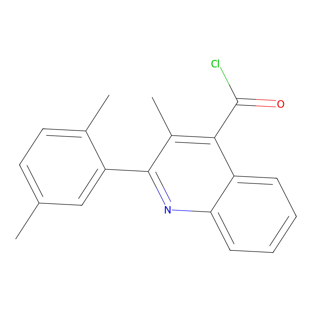 2-(2,5-Dimethylphenyl)-3-methylquinoline-4-carbonyl chloride molecular structure, CAS 1160264-98-1