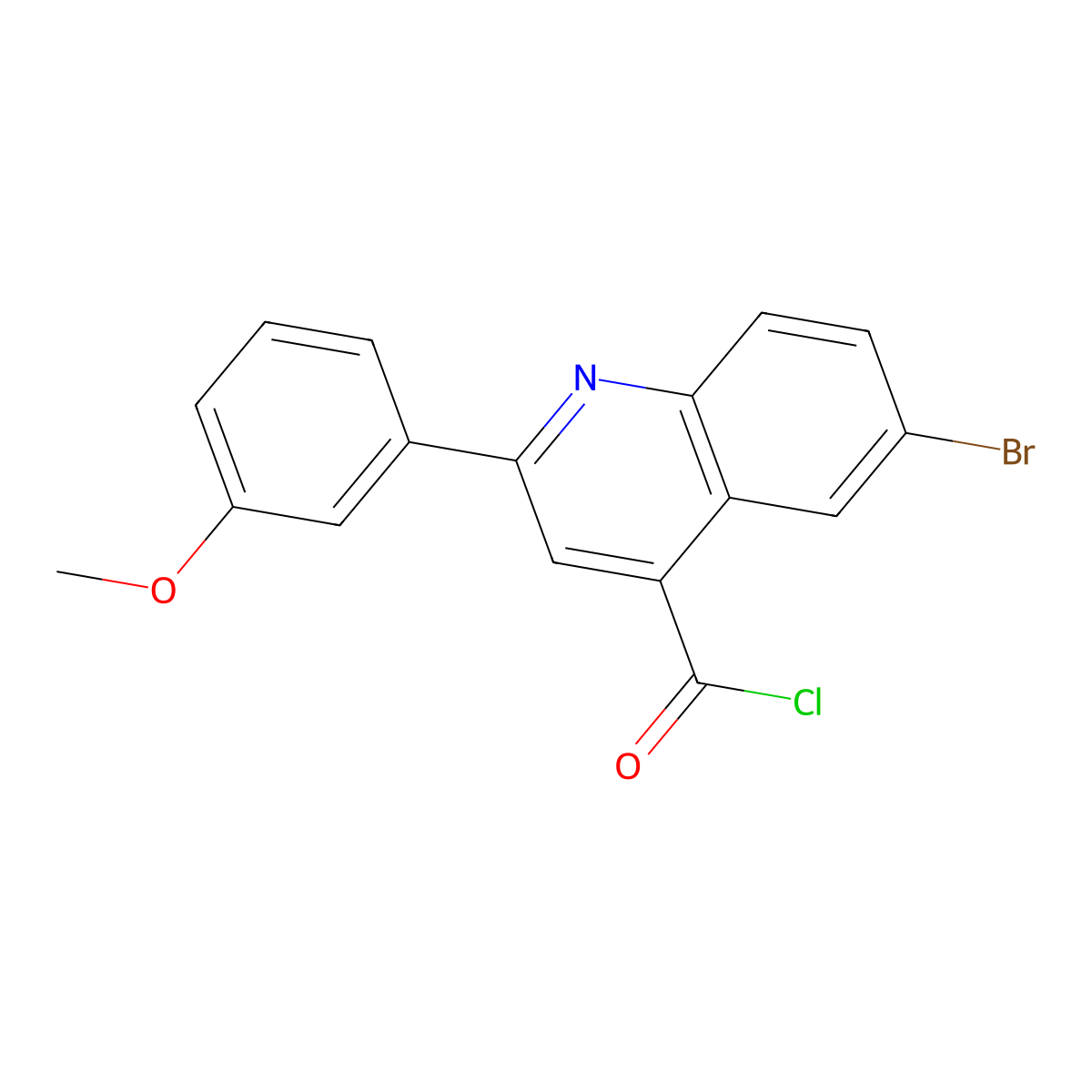 6-Bromo-2-(3-methoxyphenyl)quinoline-4-carbonyl chloride molecular structure, CAS 1160265-00-8