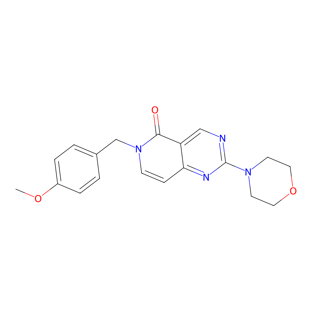 6-(4-methoxybenzyl)-2-(morpholin-4-yl)pyrido[4,3-d]pyrimidin-5(6H)-one molecular structure, CAS 1160269-75-9