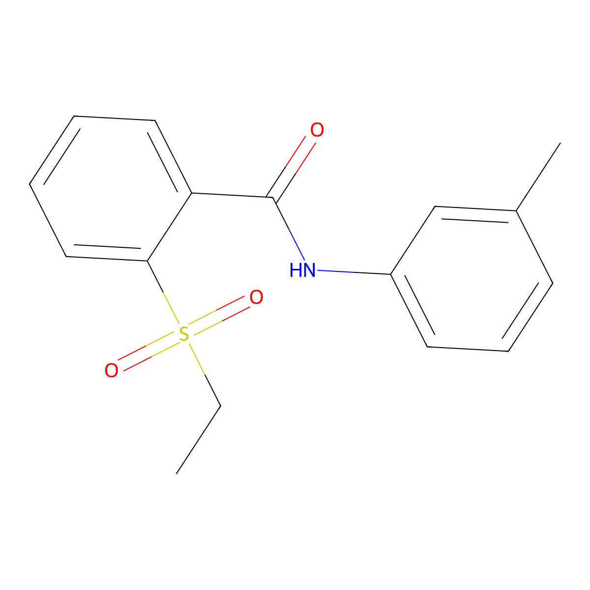 2-(ethylsulfonyl)-N-(3-methylphenyl)benzamide molecular structure, CAS 1160270-47-2