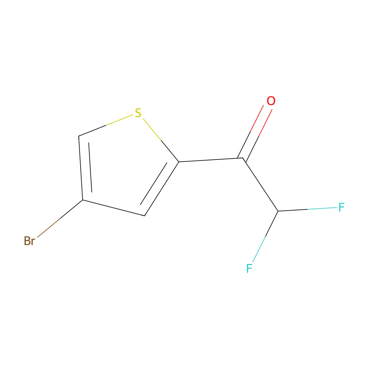 1-(4-Bromothiophen-2-yl)-2,2-difluoroethan-1-one molecular structure, CAS 1160270-52-9