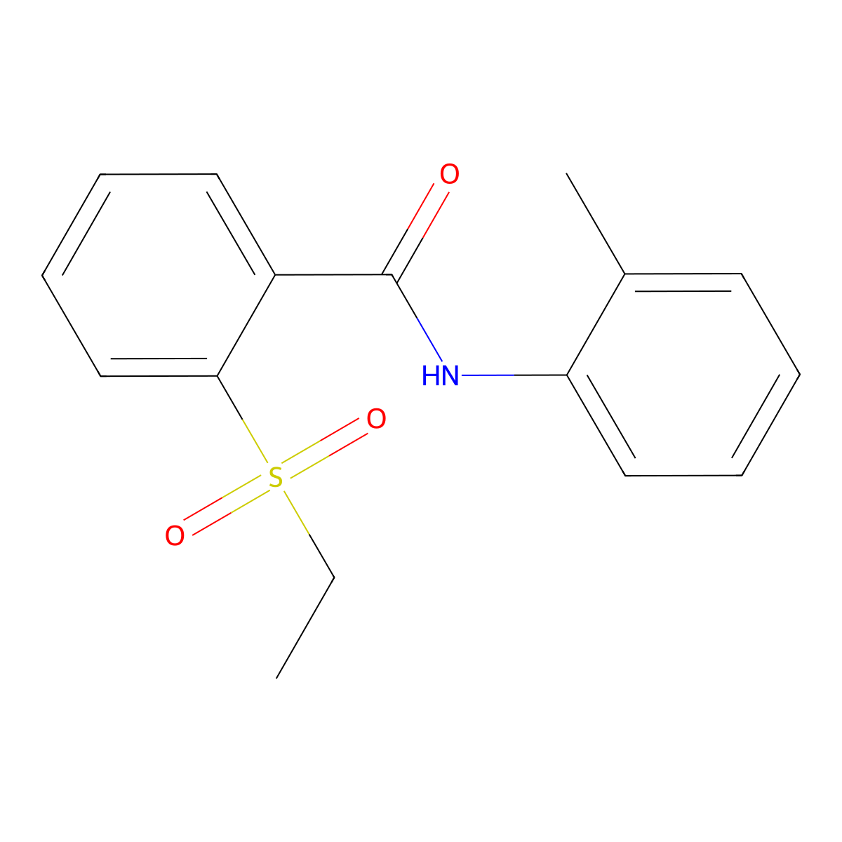 2-(ethylsulfonyl)-N-(2-methylphenyl)benzamide molecular structure, CAS 1160270-53-0