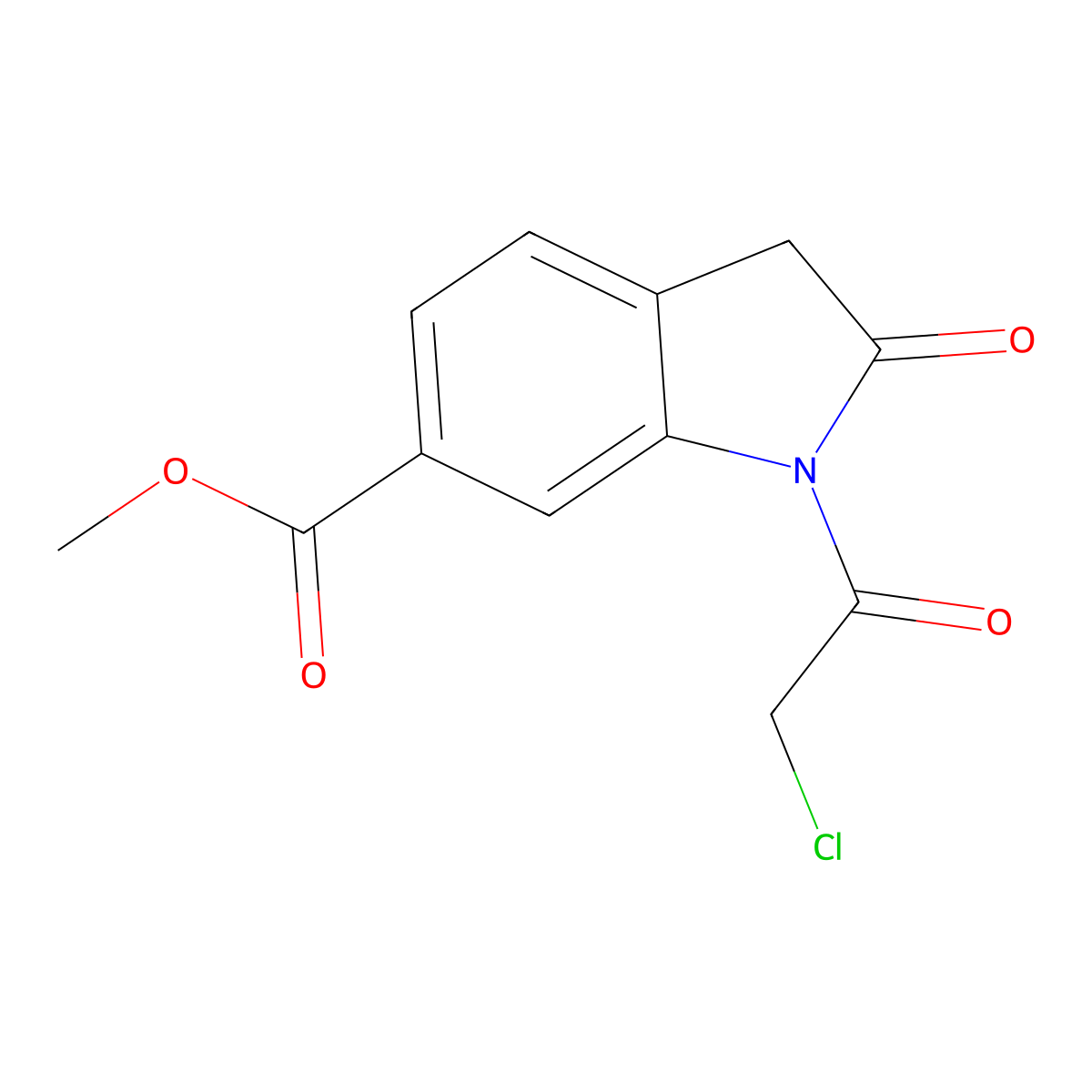 1-(2-Chloro-acetyl)-2-oxo-2,3-dihydro-1H-indole-6-carboxylic acid methyl ester molecular structure, CAS 1160293-25-3