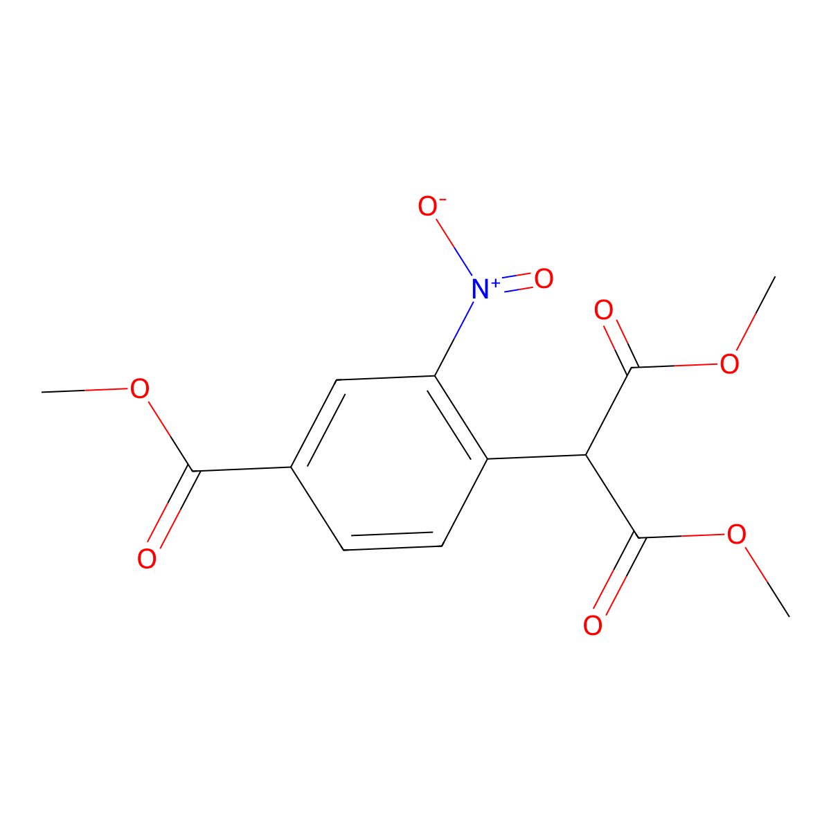 1,3-Dimethyl 2-(4-(methoxycarbonyl)-2-nitrophenyl)propanedioate molecular structure, CAS 1160293-27-5