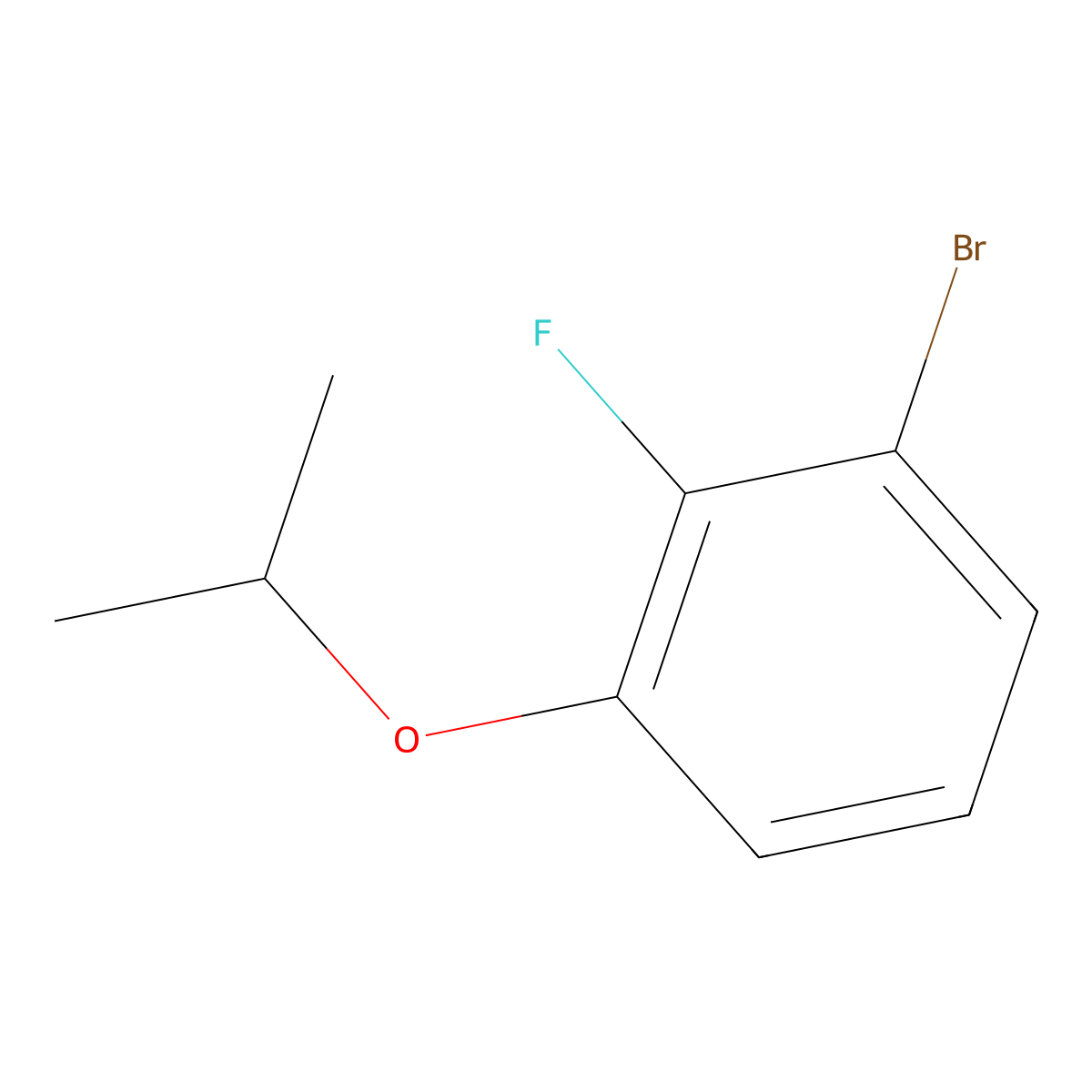 1-Bromo-2-fluoro-3-(1-methylethoxy)-benzene molecular structure, CAS 1160293-59-3