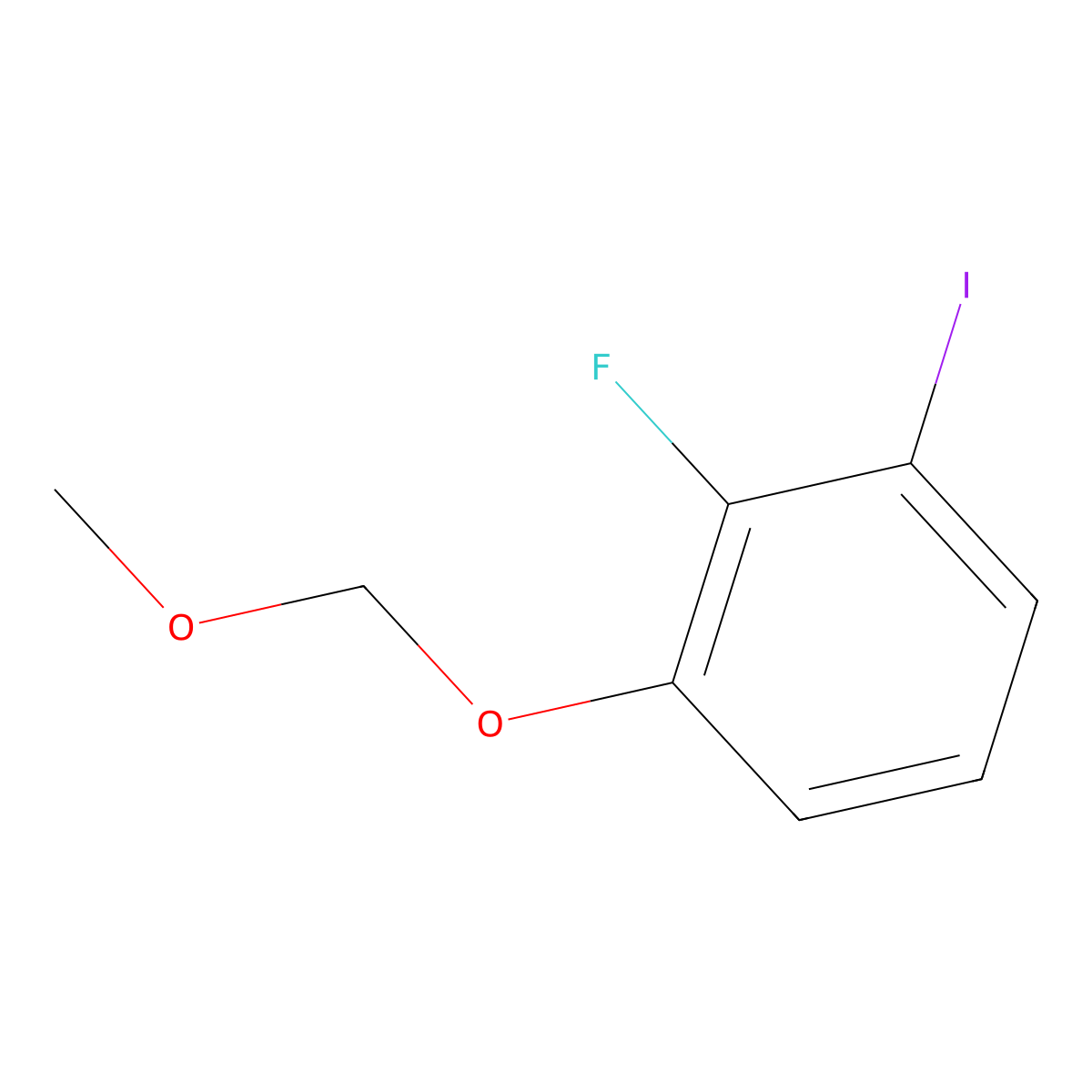 2-Fluoro-1-iodo-3-(methoxymethoxy)benzene molecular structure, CAS 1160293-60-6