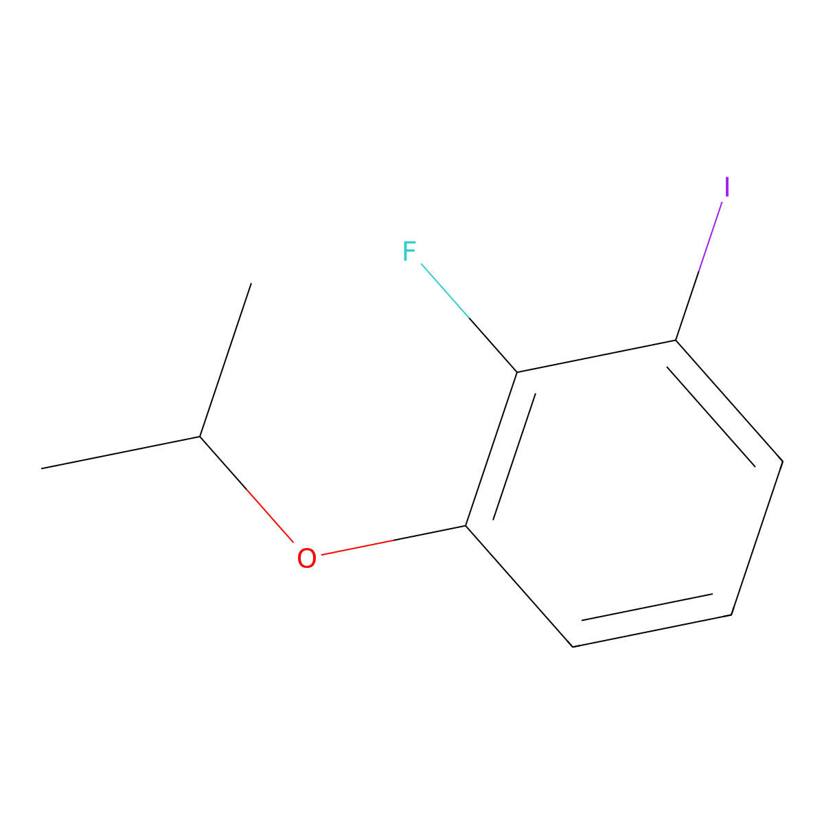 2-Fluoro-1-iodo-3-isopropoxybenzene molecular structure, CAS 1160293-61-7