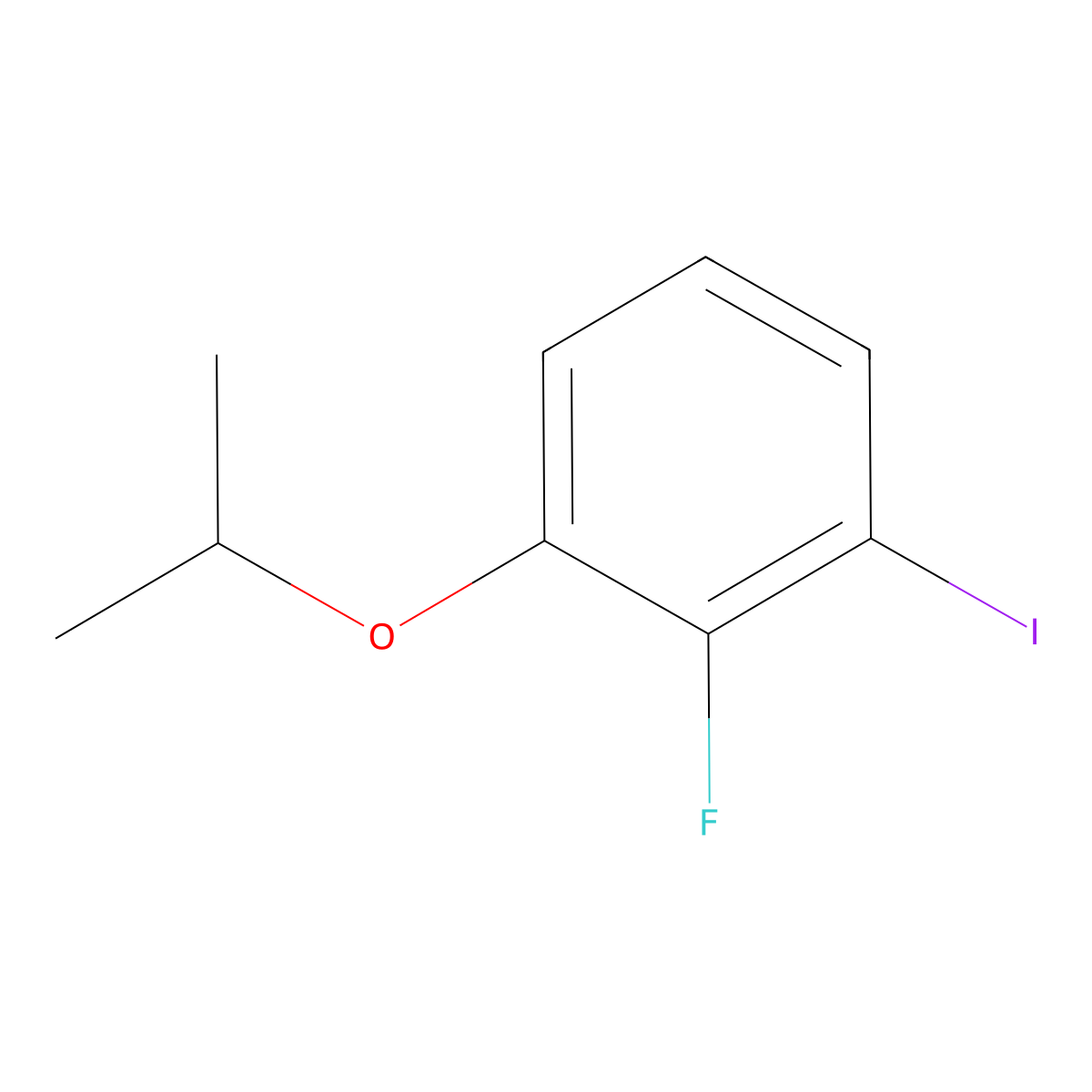 2-Fluoro-1-iodo-3-isopropoxybenzene molecular structure, CAS 1160293-61-7