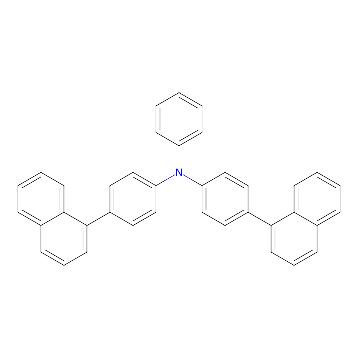 4-(Naphthalen-1-yl)-N-(4-(naphthalen-1-yl)phenyl)-N-phenylaniline molecular structure, CAS 1160294-65-4