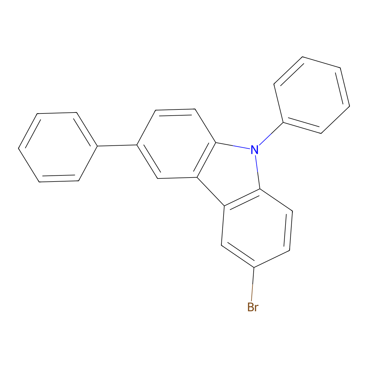 3-Bromo-6,9-diphenylcarbazole molecular structure, CAS 1160294-85-8