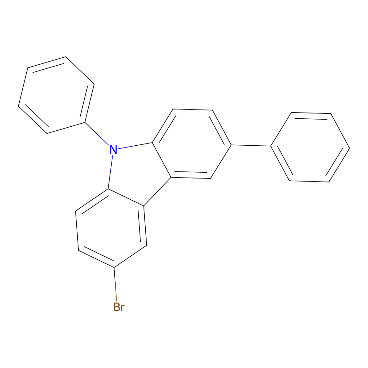 3-Bromo-6,9-diphenylcarbazole molecular structure, CAS 1160294-85-8