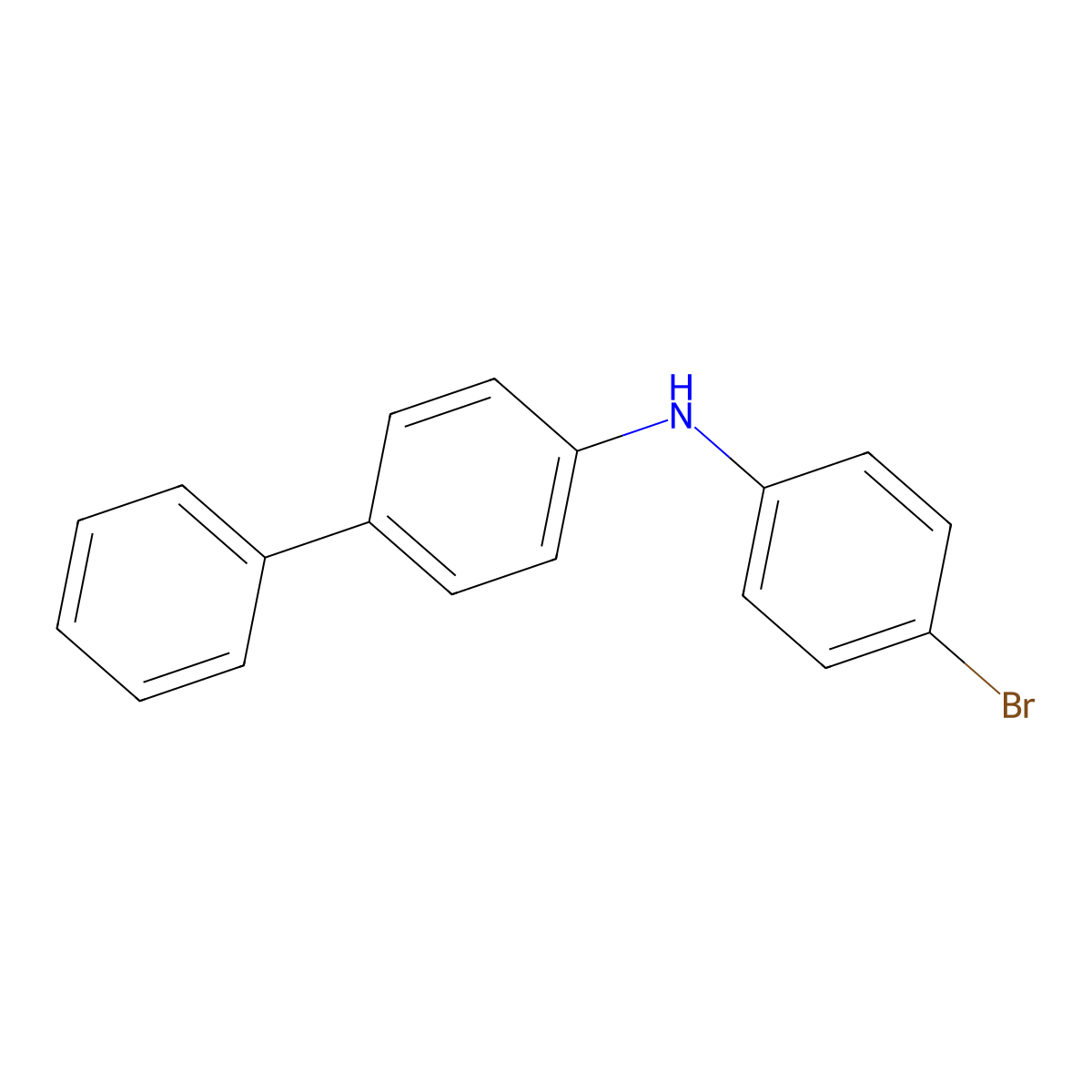 N-(4-Bromophenyl)-4-biphenylamine molecular structure, CAS 1160294-93-8