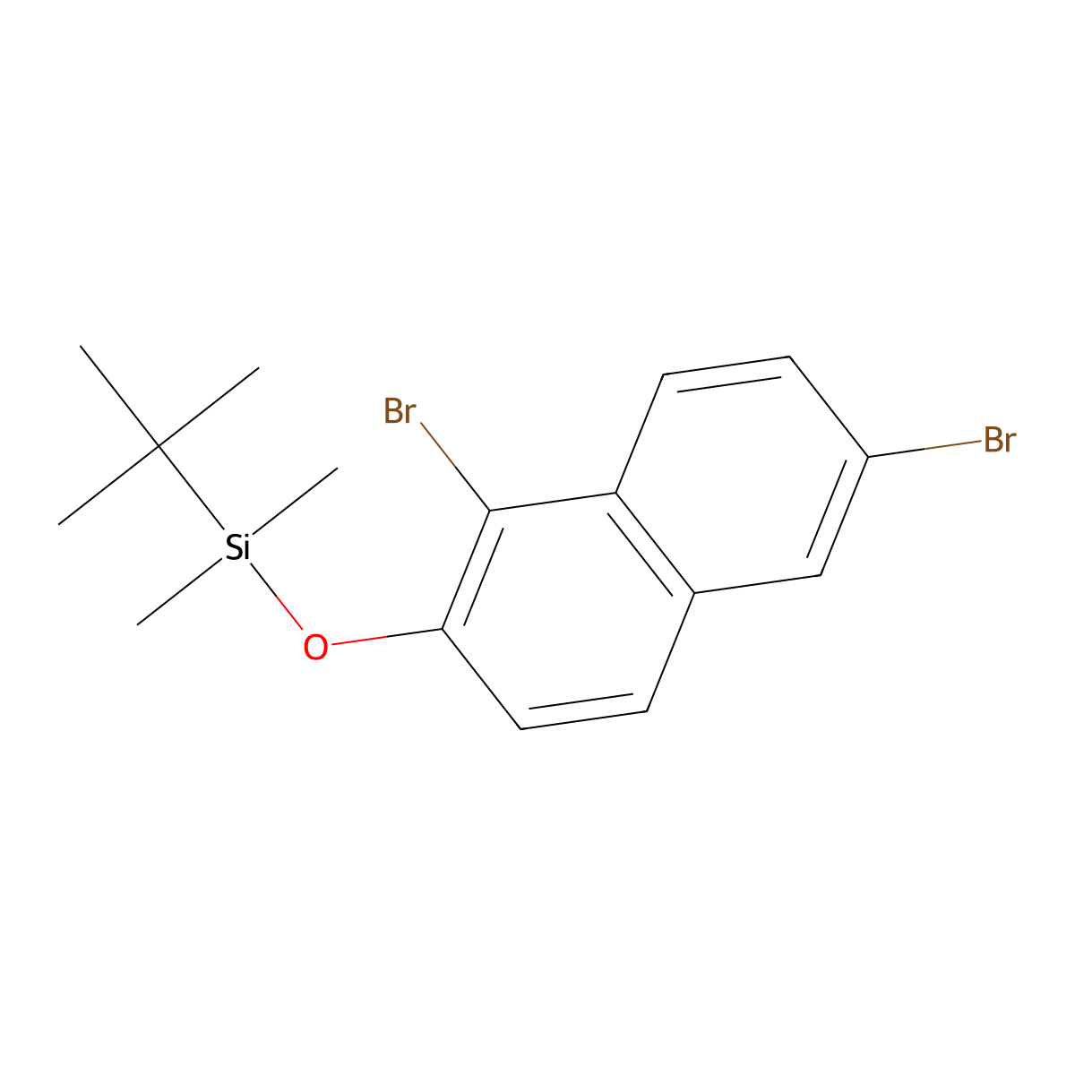 Tert-butyl[(1,6-dibromonaphthalen-2-yl)oxy]dimethylsilane molecular structure, CAS 1160295-90-8