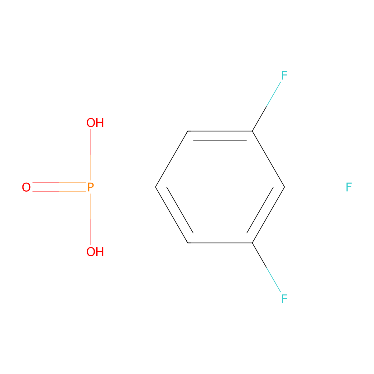 (3,4,5-Trifluorophenyl)phosphonic acid molecular structure, CAS 1160299-57-9