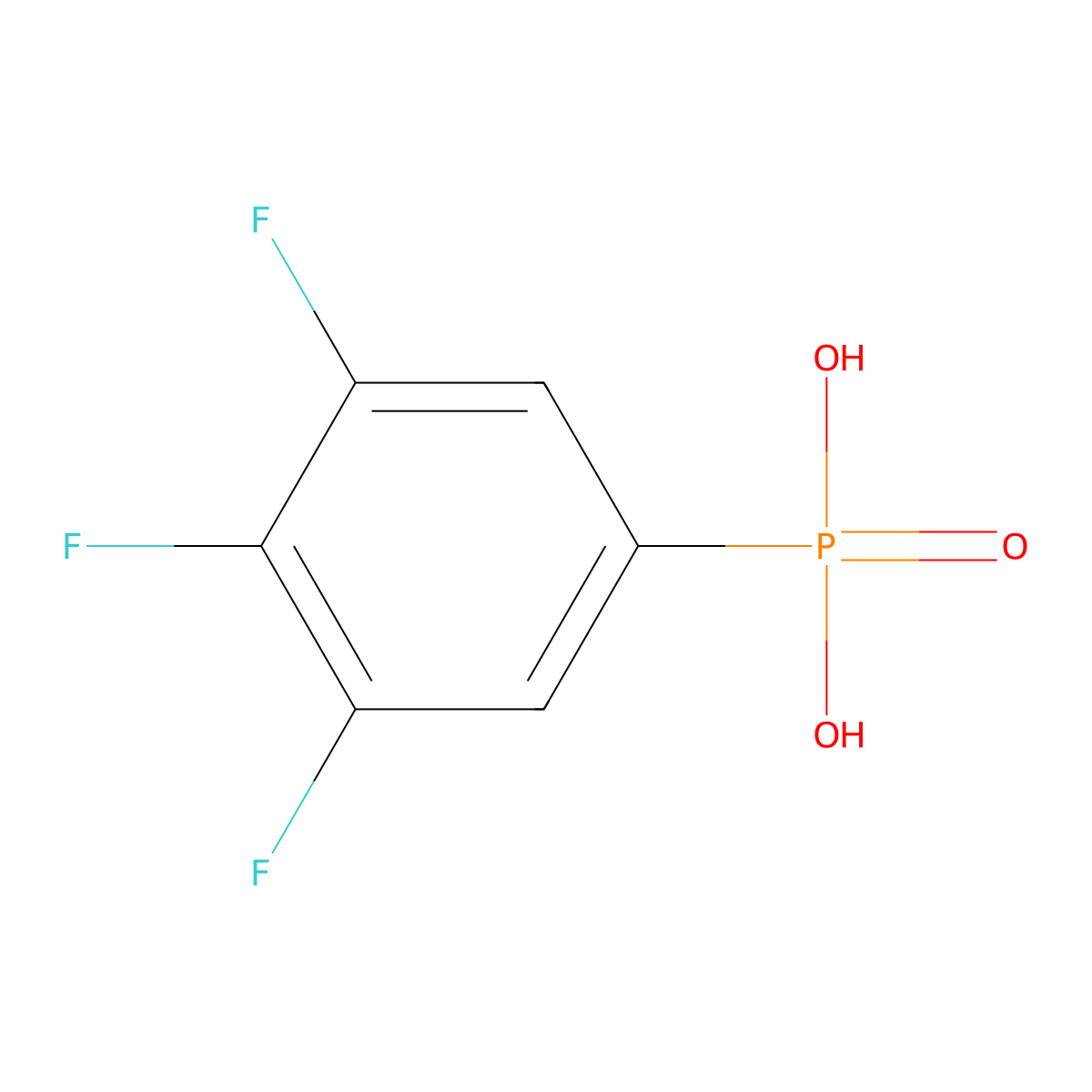 (3,4,5-Trifluorophenyl)phosphonic acid molecular structure, CAS 1160299-57-9