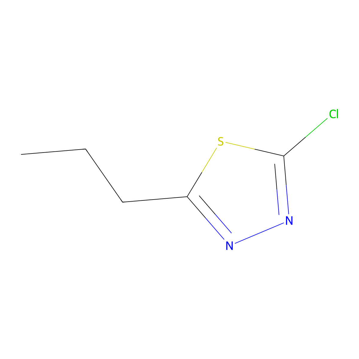 2-Chloro-5-propyl-1,3,4-thiadiazole molecular structure, CAS 116035-47-3