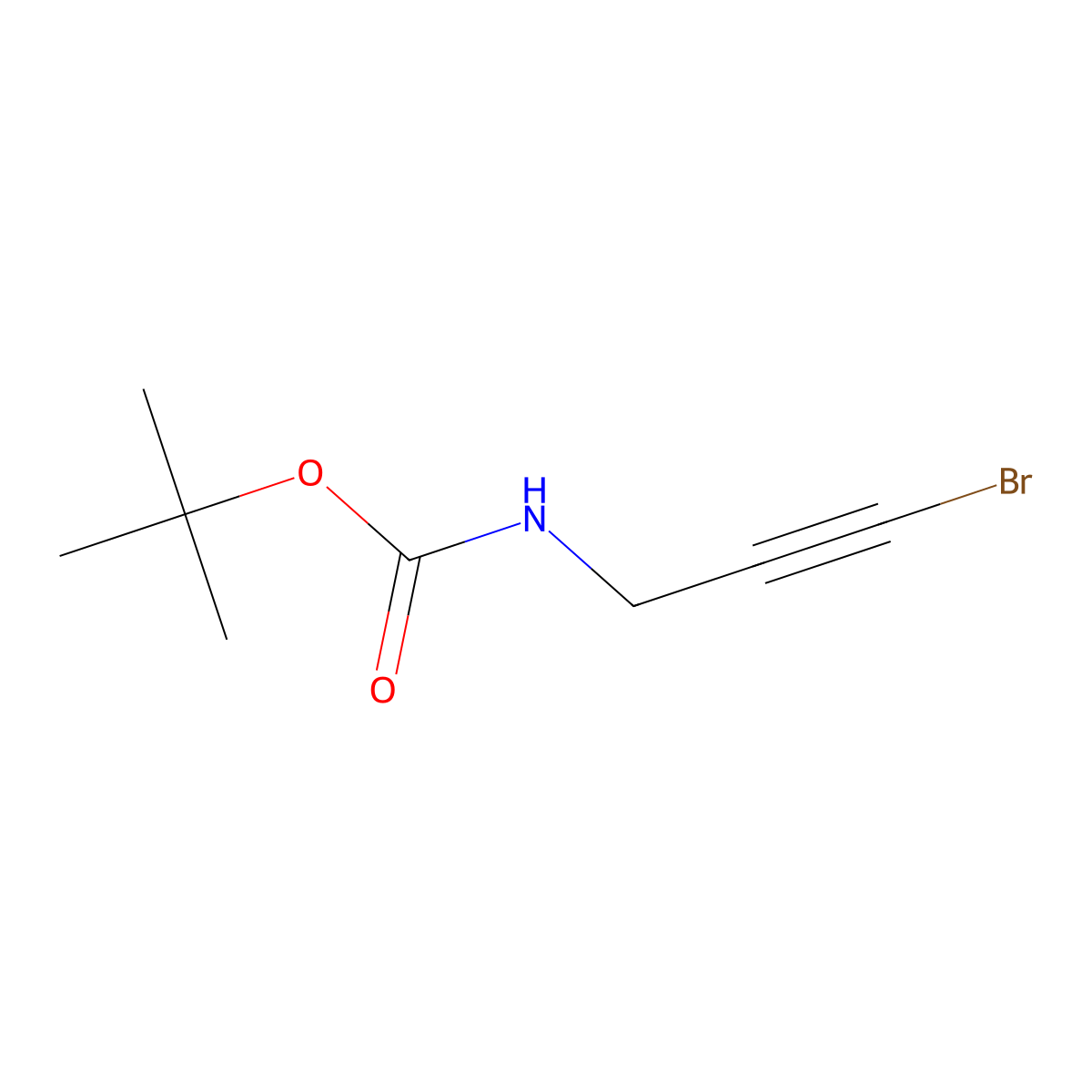 1,1-Dimethylethyl N-(3-bromo-2-propyn-1-yl)carbamate molecular structure, CAS 1160357-42-5