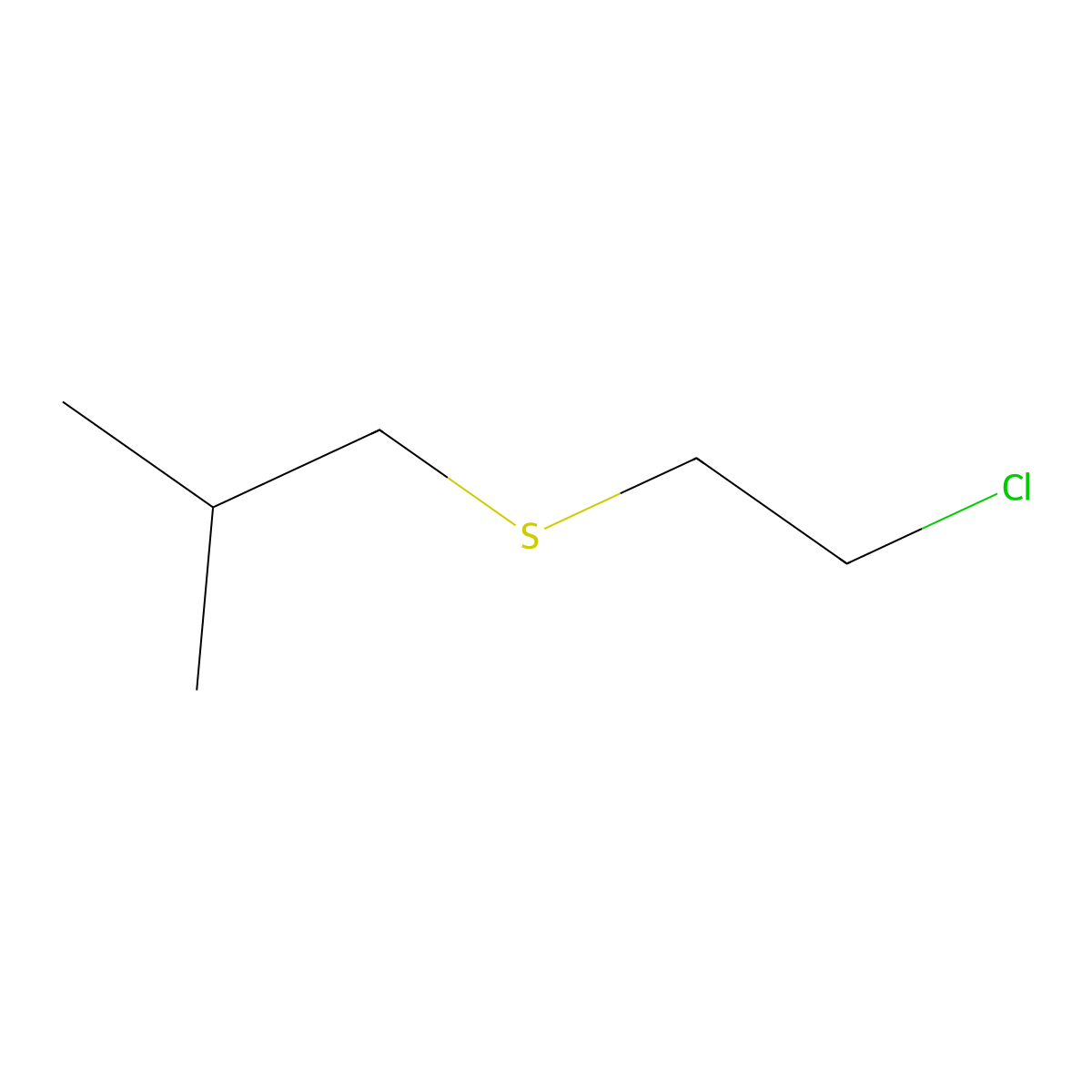 1-[(2-Chloroethyl)sulfanyl]-2-methylpropane molecular structure, CAS 116037-20-8