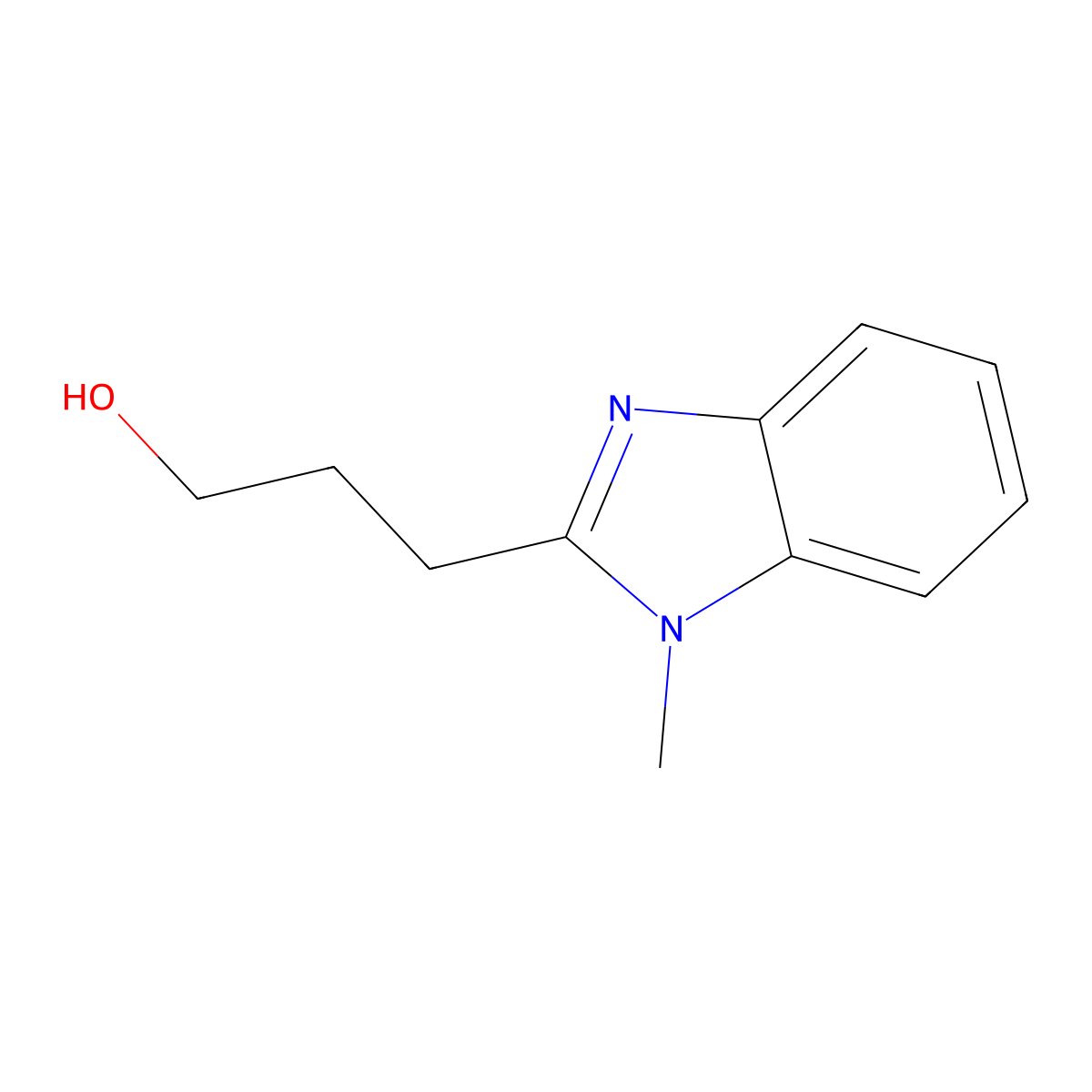 3-(1-Methyl-1H-benzimidazol-2-yl)propan-1-ol molecular structure, CAS 116040-91-6