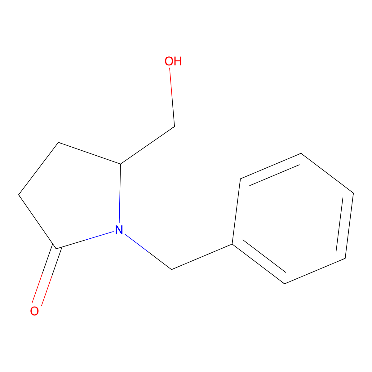 1-Benzyl-5-(hydroxymethyl)pyrrolidin-2-one molecular structure, CAS 116041-30-6