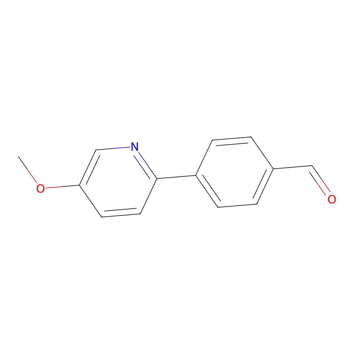 4-(5-Methoxypyridin-2-yl)benzaldehyde molecular structure, CAS 1160430-53-4