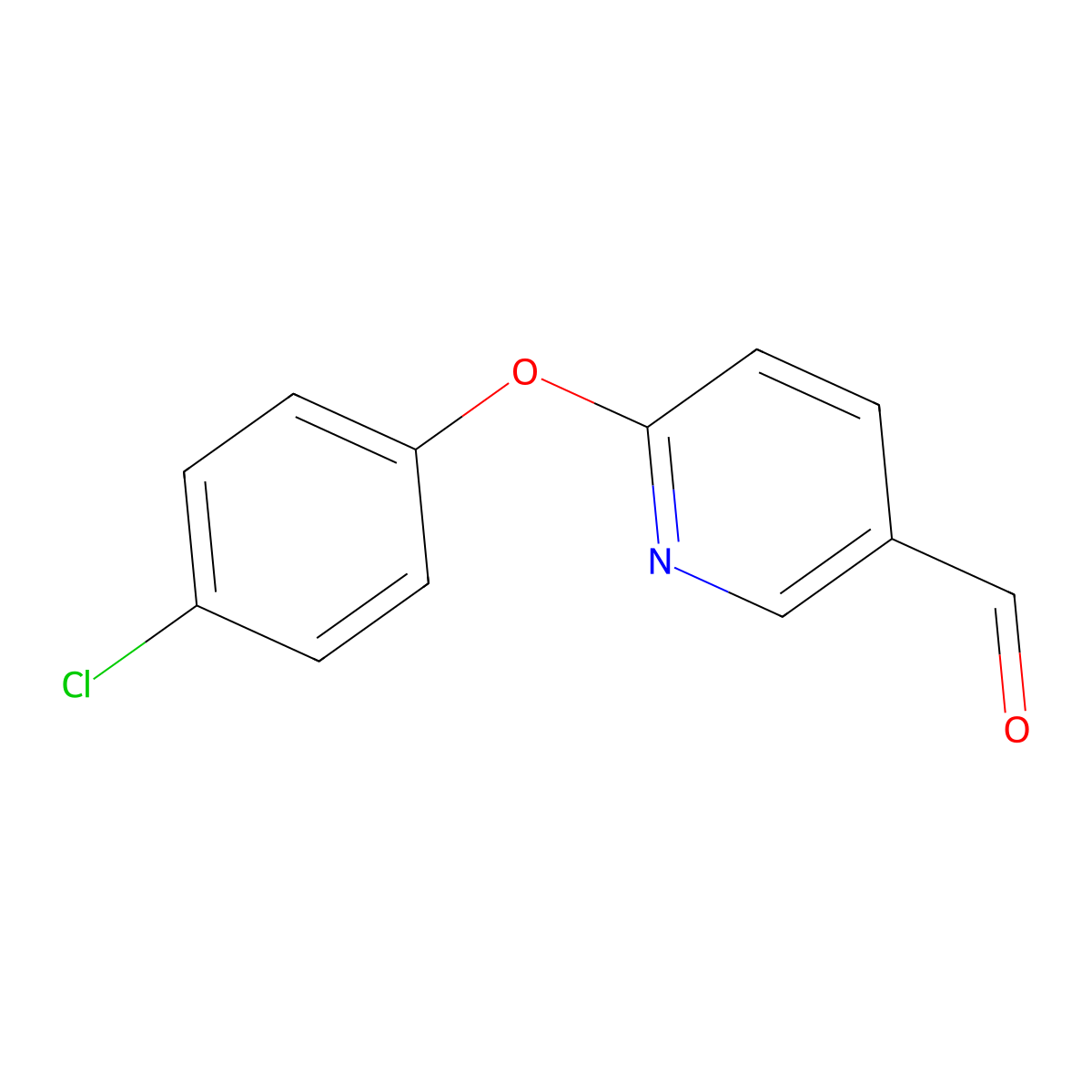 6-(4-Chlorophenoxy)pyridine-3-carbaldehyde molecular structure, CAS 1160430-66-9